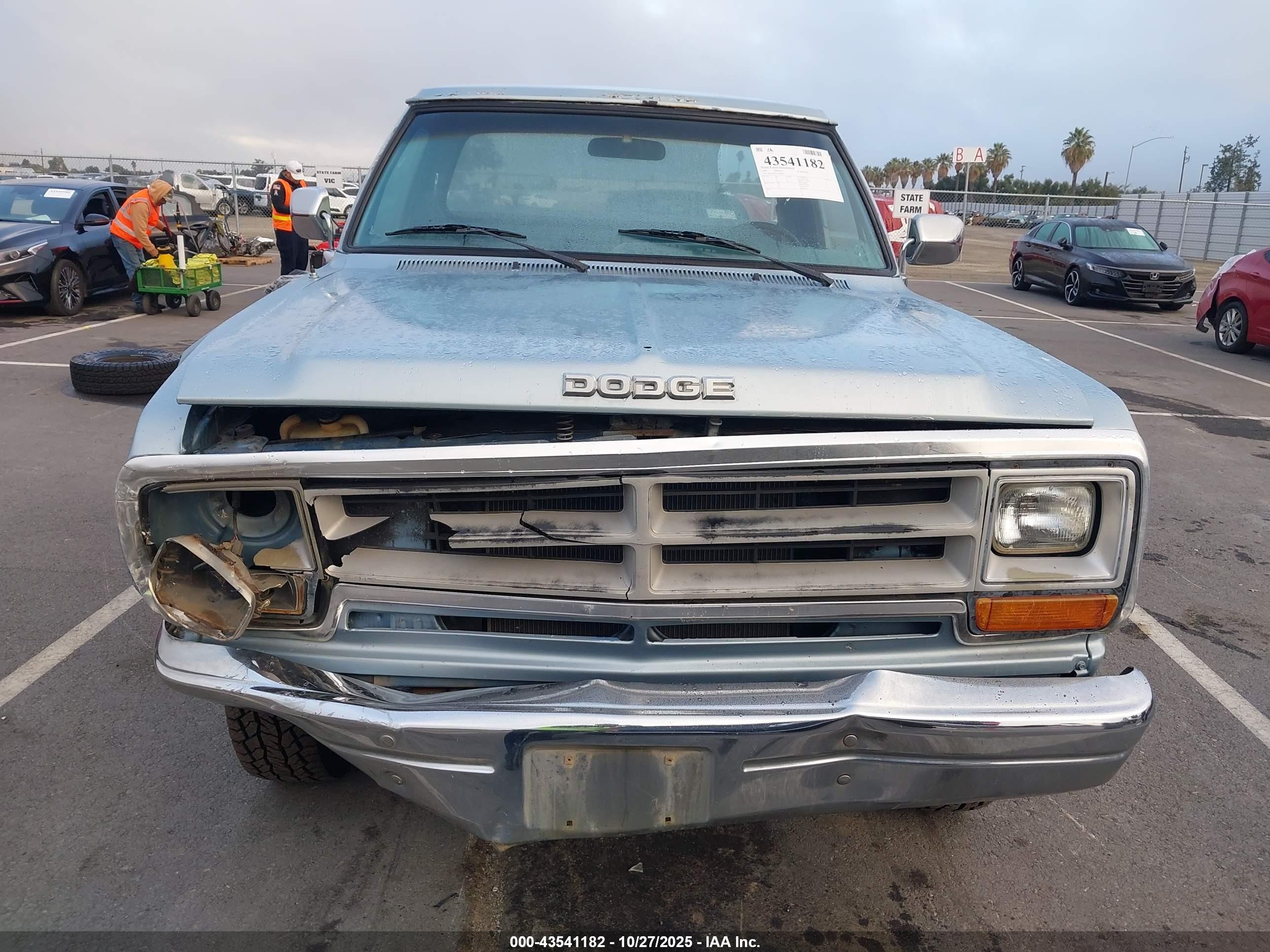 1988 Dodge W-series W100 Light Blue vin: 1B7HW04Y4JS649002