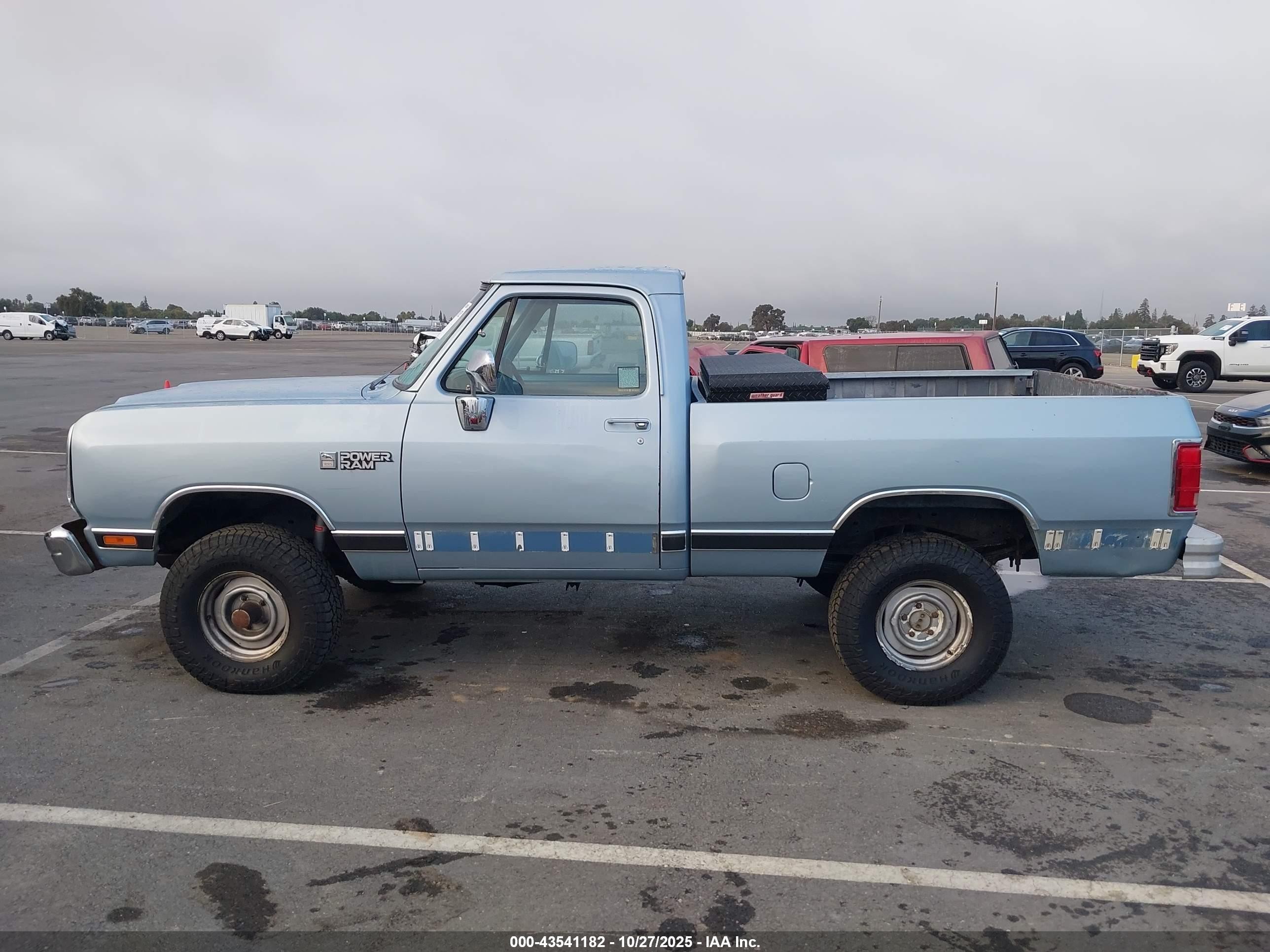 1988 Dodge W-series W100 Light Blue vin: 1B7HW04Y4JS649002