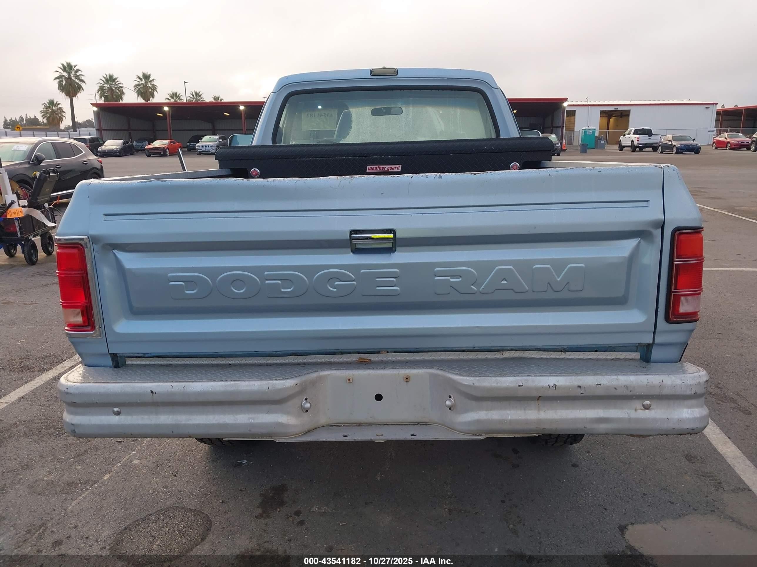 1988 Dodge W-series W100 Light Blue vin: 1B7HW04Y4JS649002