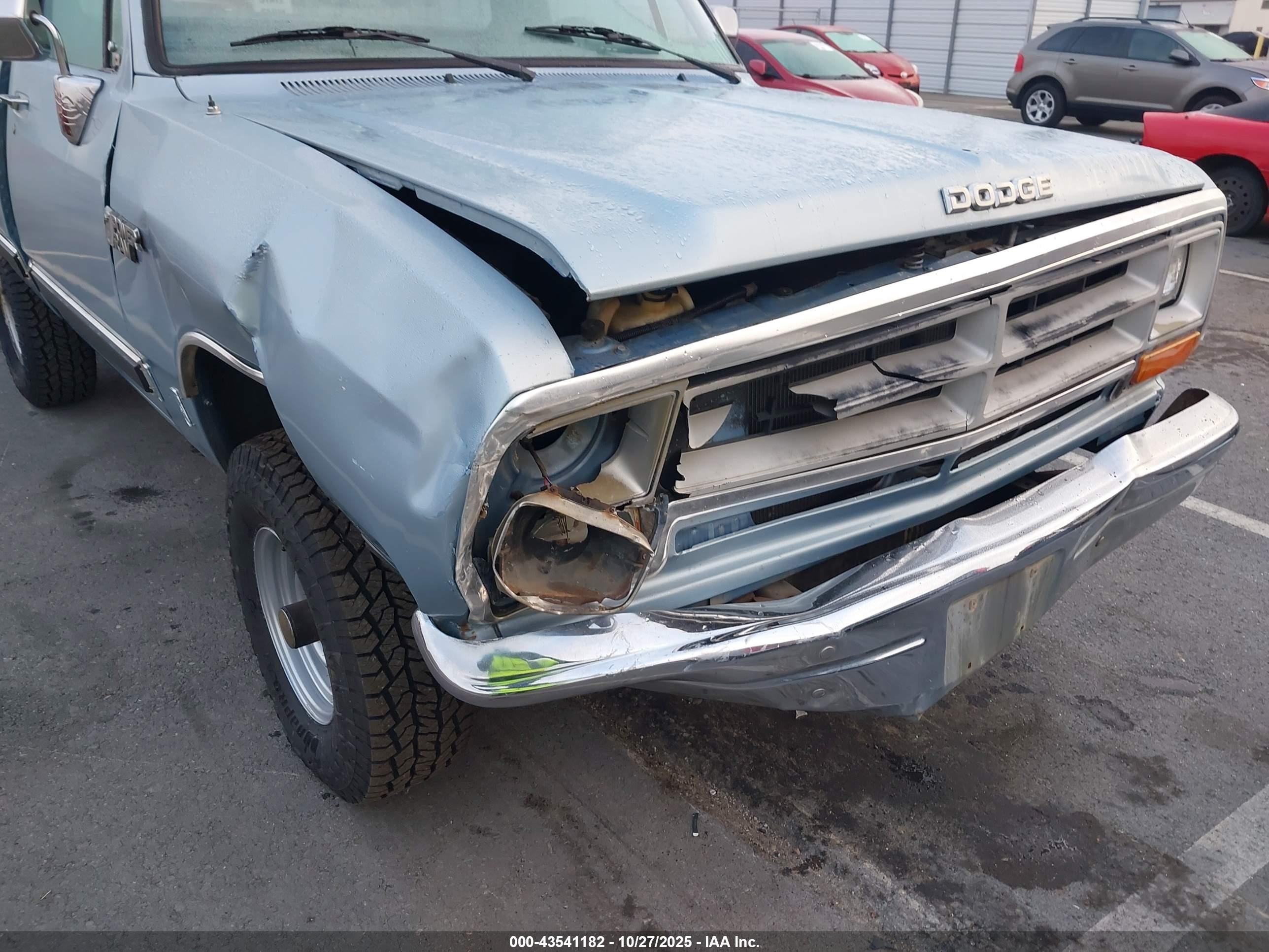 1988 Dodge W-series W100 Light Blue vin: 1B7HW04Y4JS649002