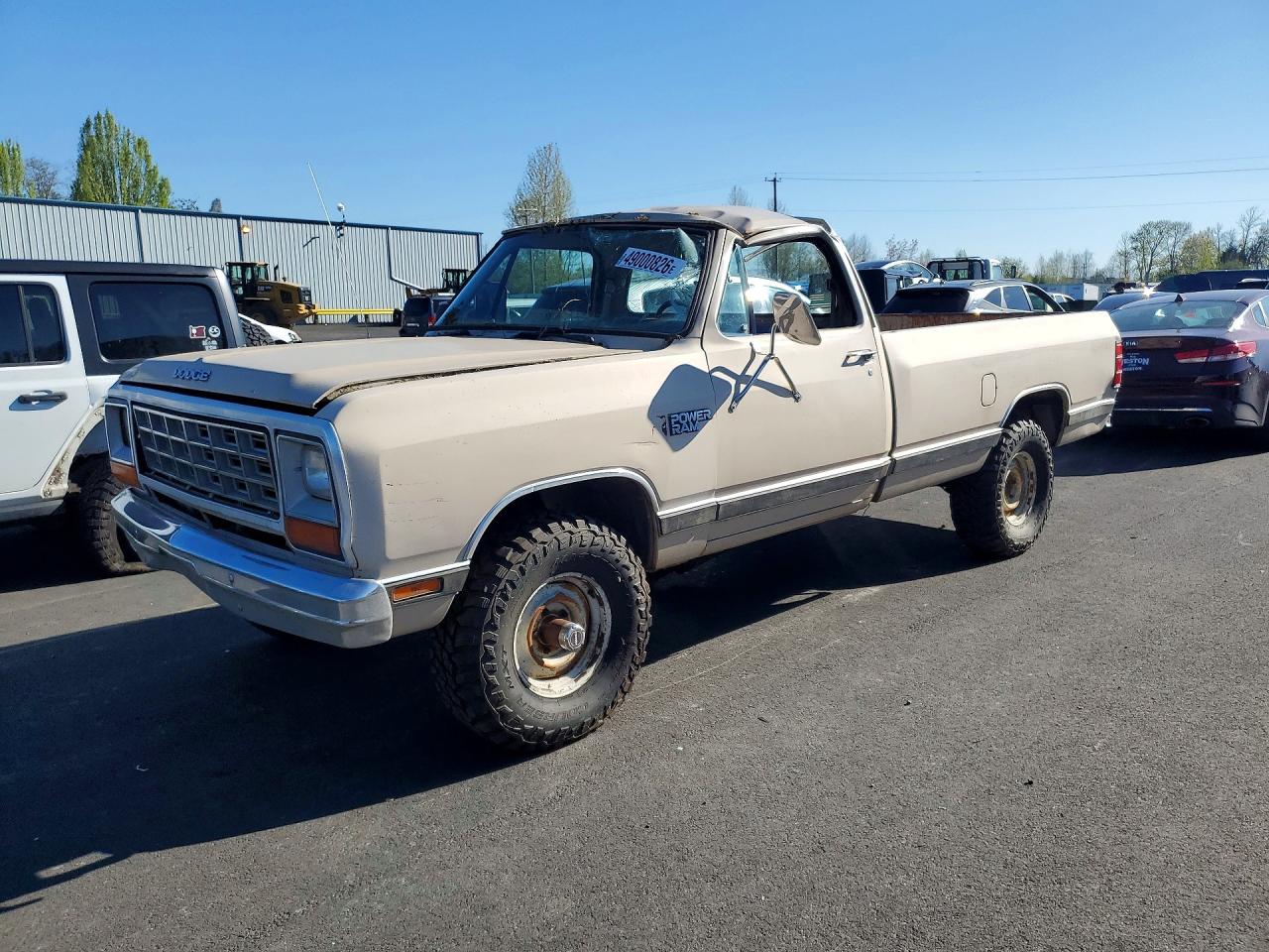 1984 Dodge W-series W150 Beige vin: 1B7HW14T7ES368179