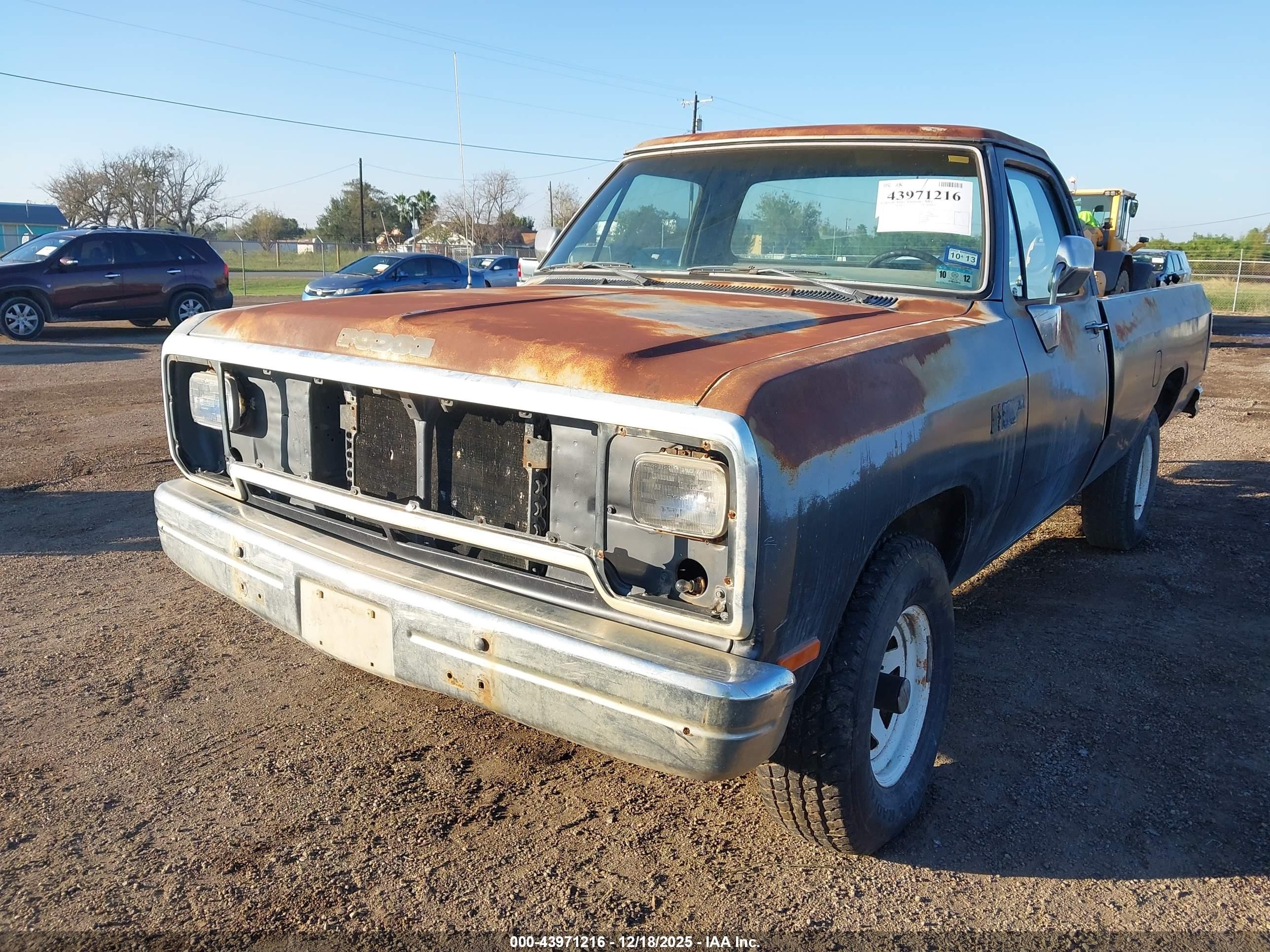 1988 Dodge W-series W150 Серый vin: 1B7HW14Y1JS763125