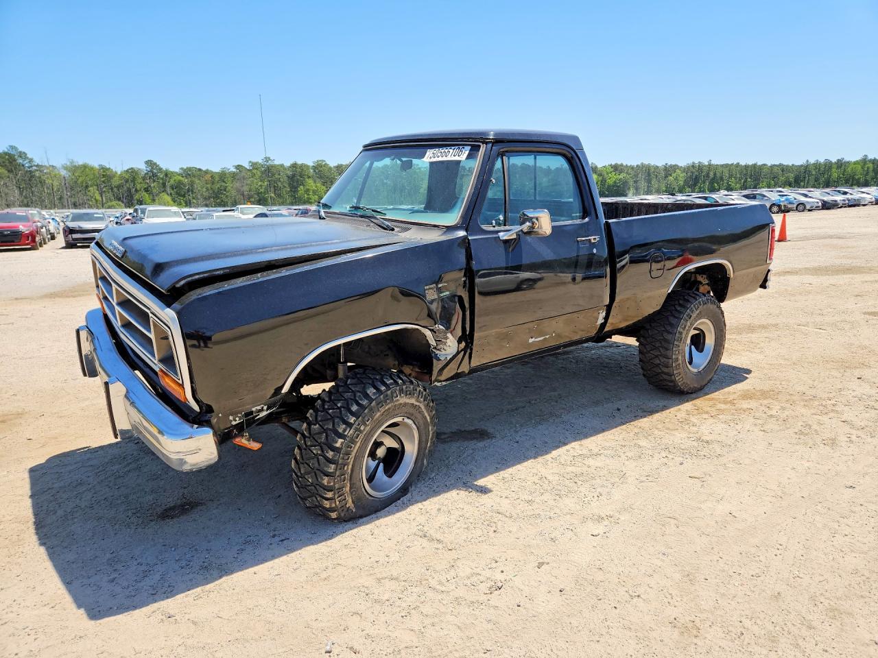 1988 Dodge W-series W150 Black vin: 1B7HW14Y6JS605685