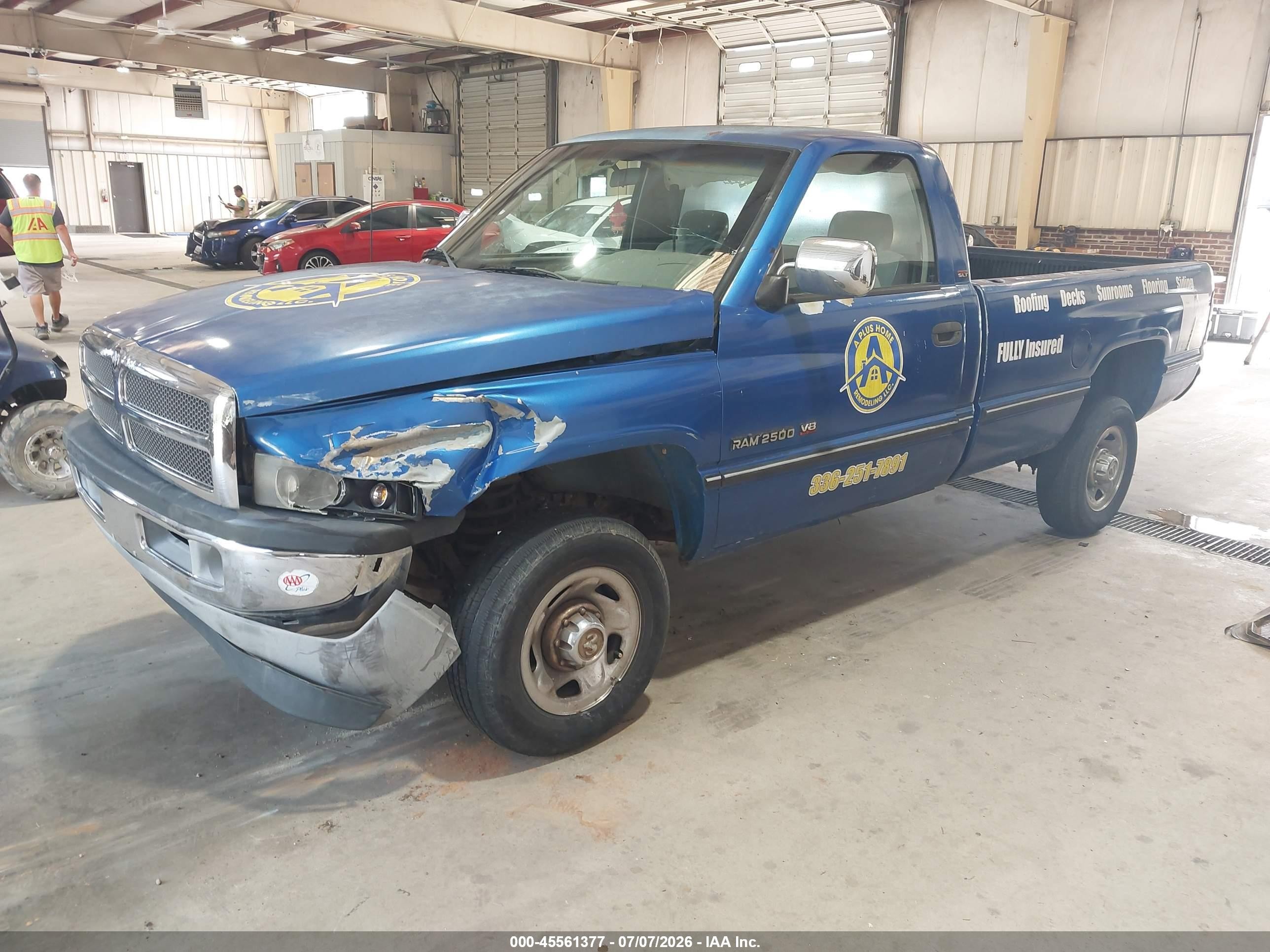 1995 Dodge Ram 2500 Синий vin: 1B7JF26Z0SS331592