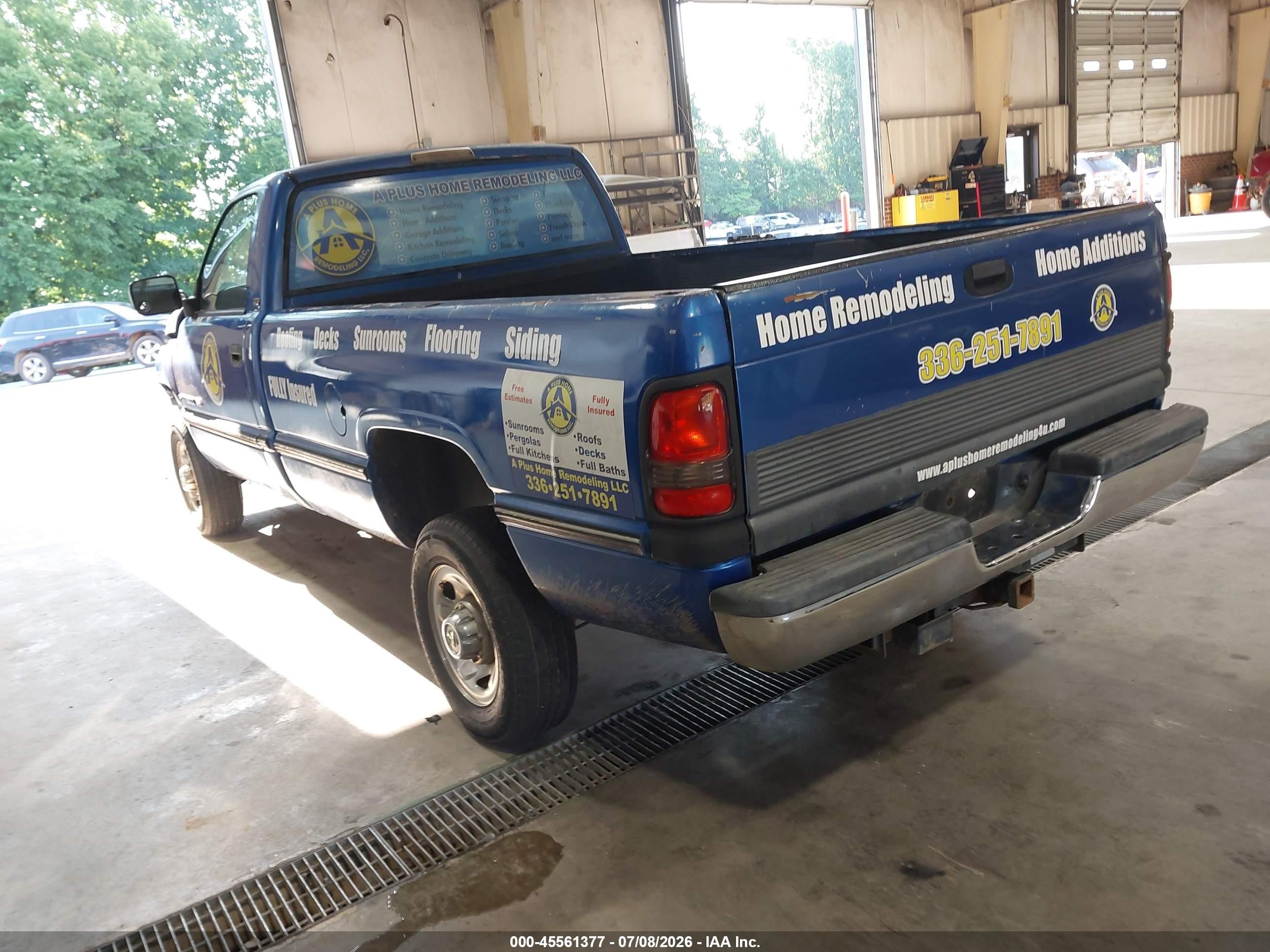 1995 Dodge Ram 2500 Синий vin: 1B7JF26Z0SS331592