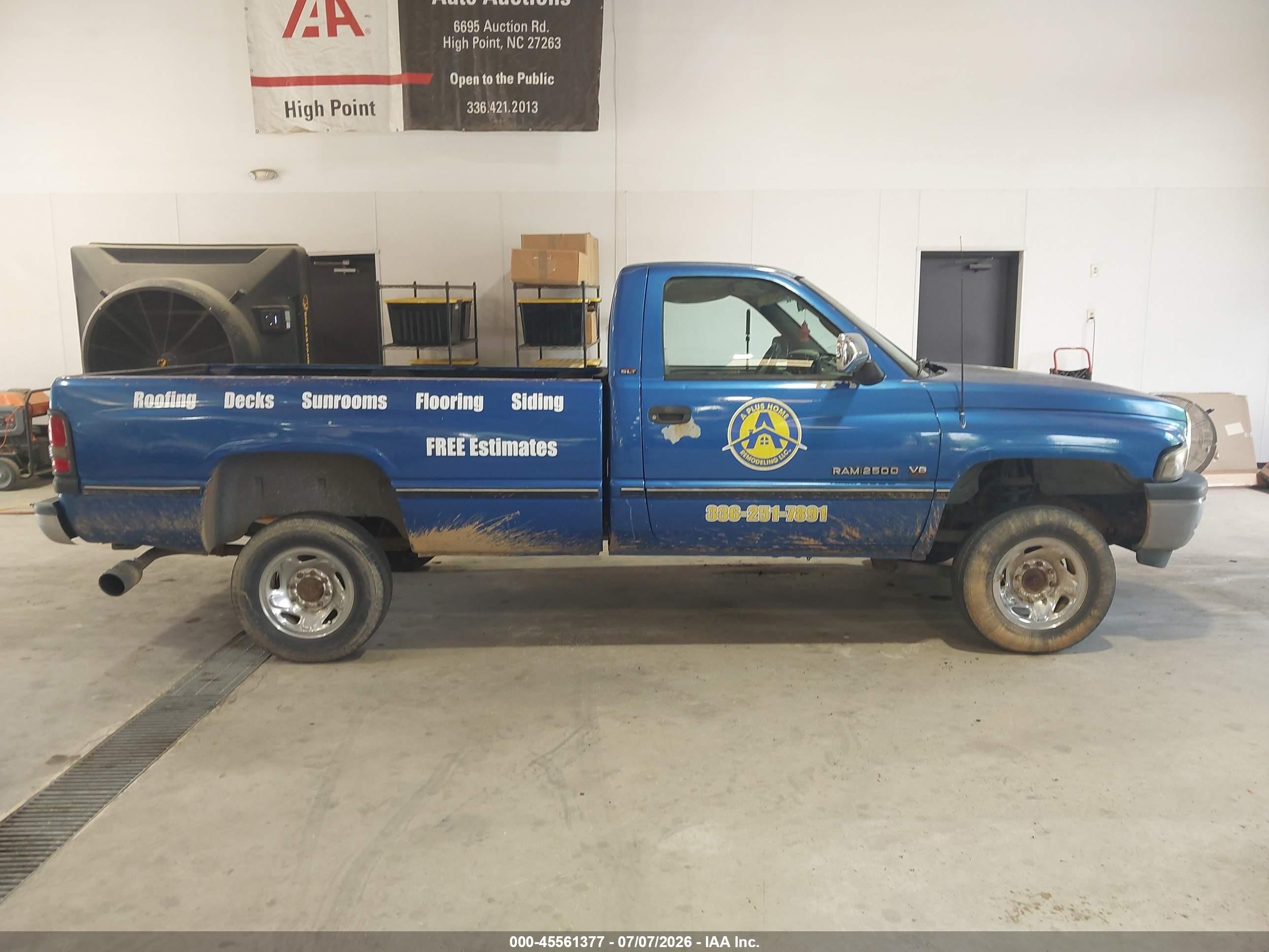 1995 Dodge Ram 2500 Синий vin: 1B7JF26Z0SS331592