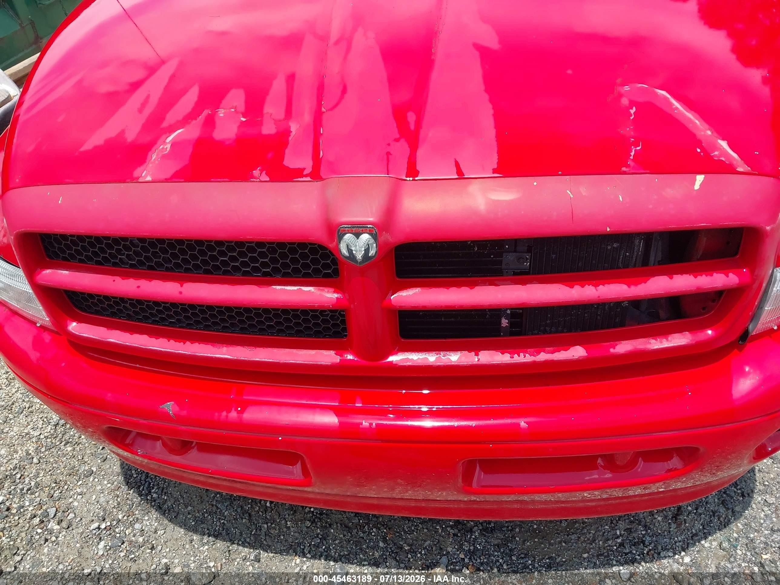 2001 Dodge Ram 2500 St Красный vin: 1B7KC23611J535023