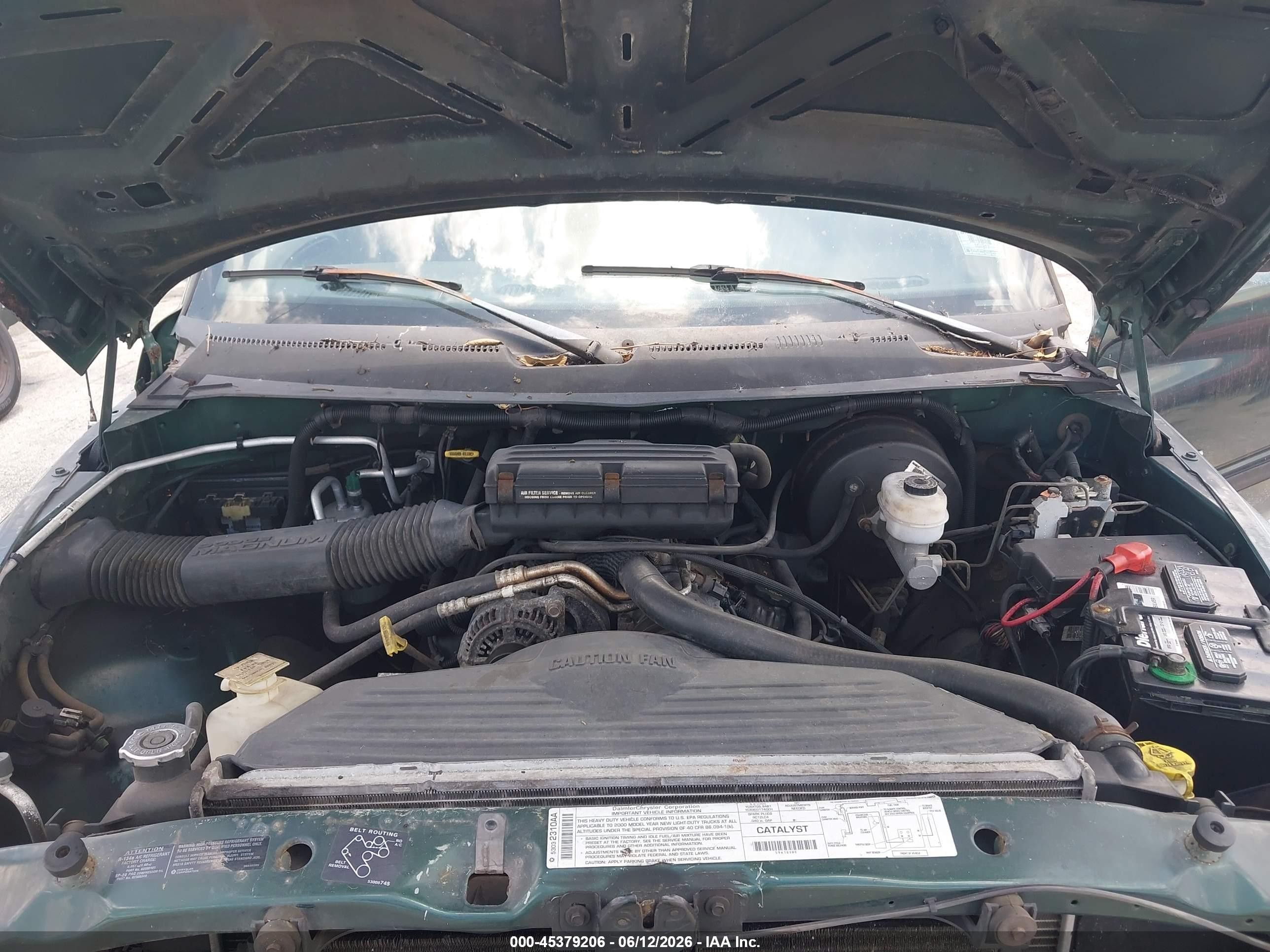 2000 Dodge Ram 2500 St Green vin: 1B7KC23Z0YJ114785