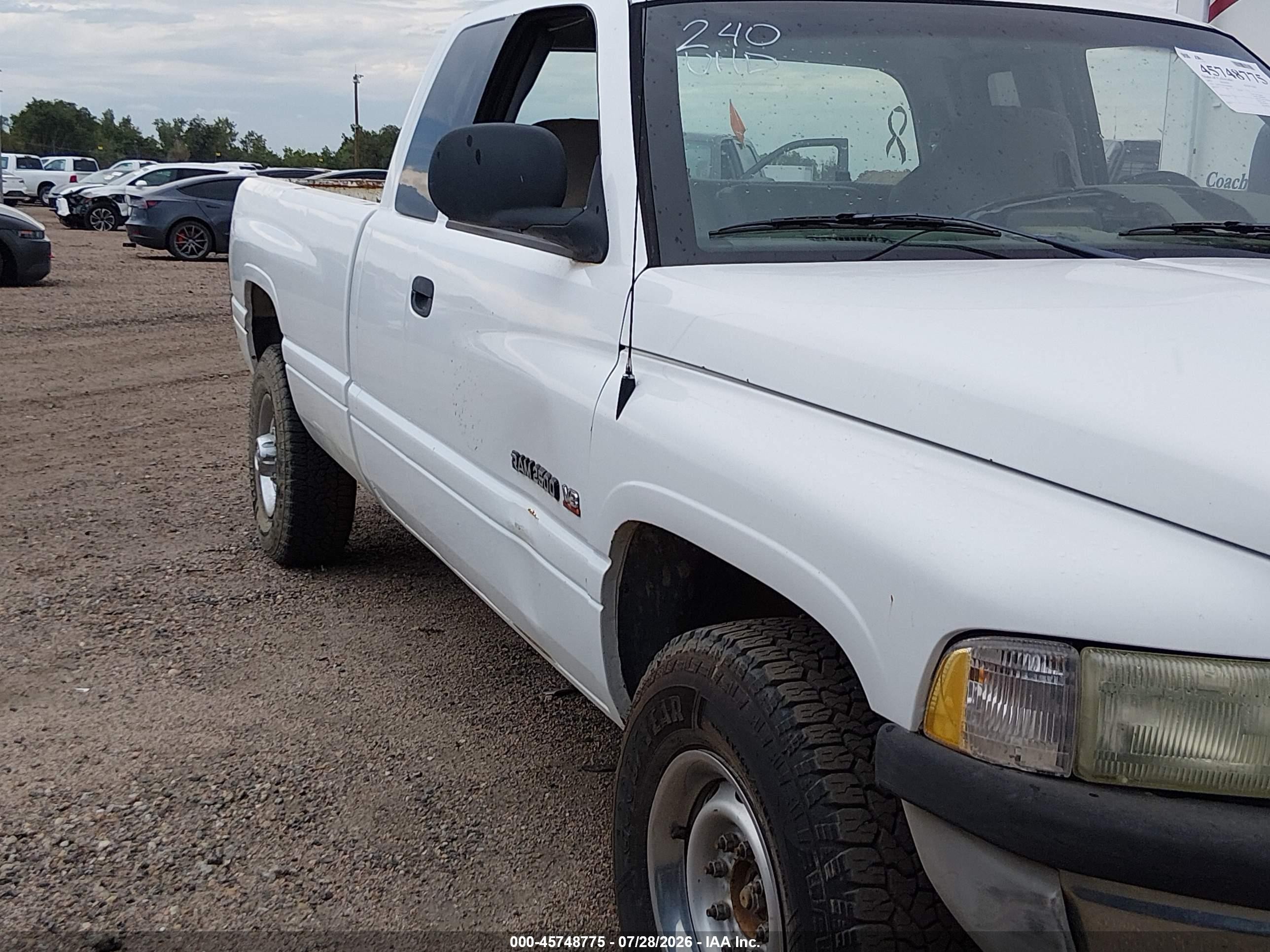 2001 Dodge Ram 2500 St White vin: 1B7KC23Z91J580687