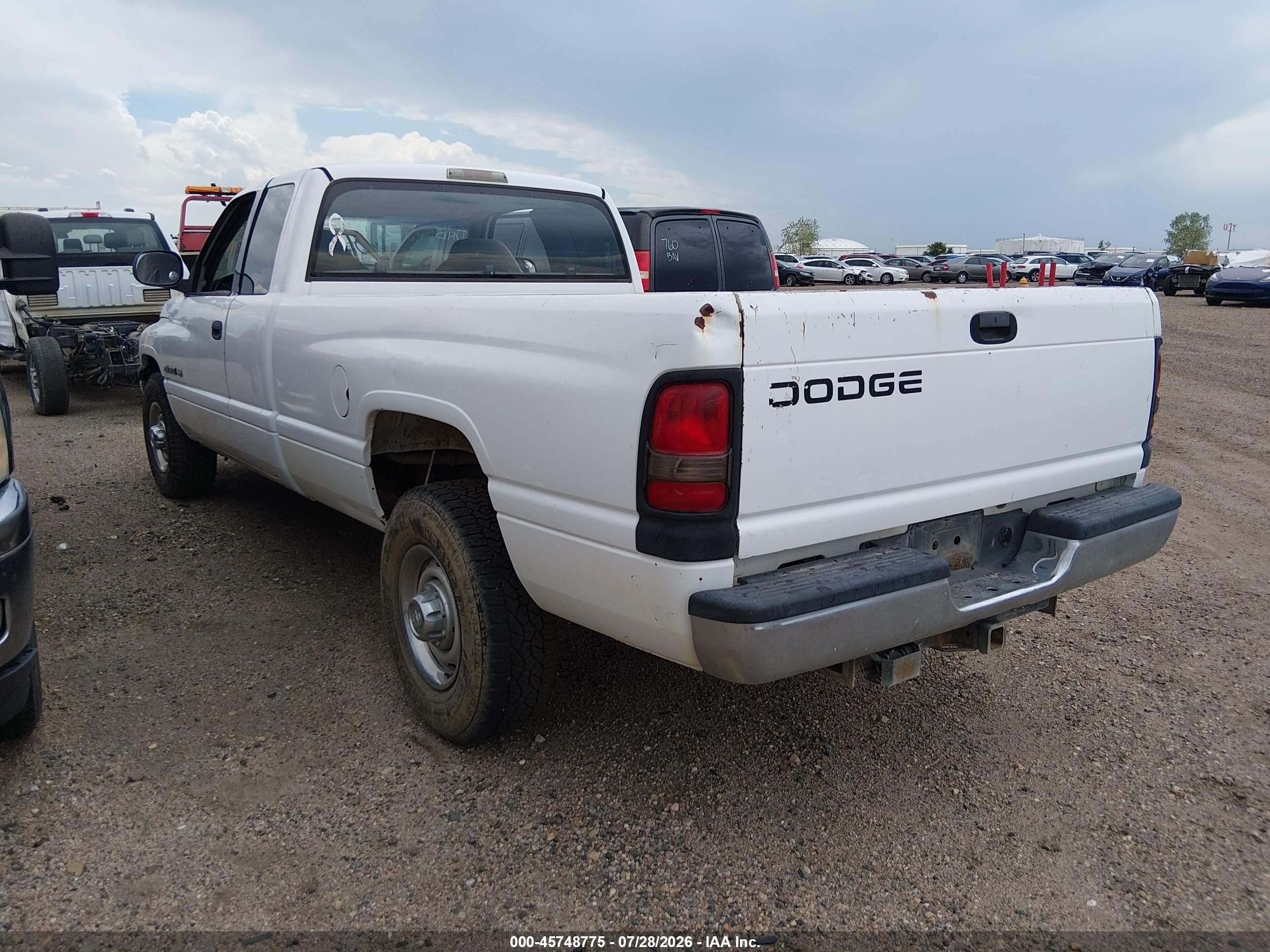 2001 Dodge Ram 2500 St White vin: 1B7KC23Z91J580687