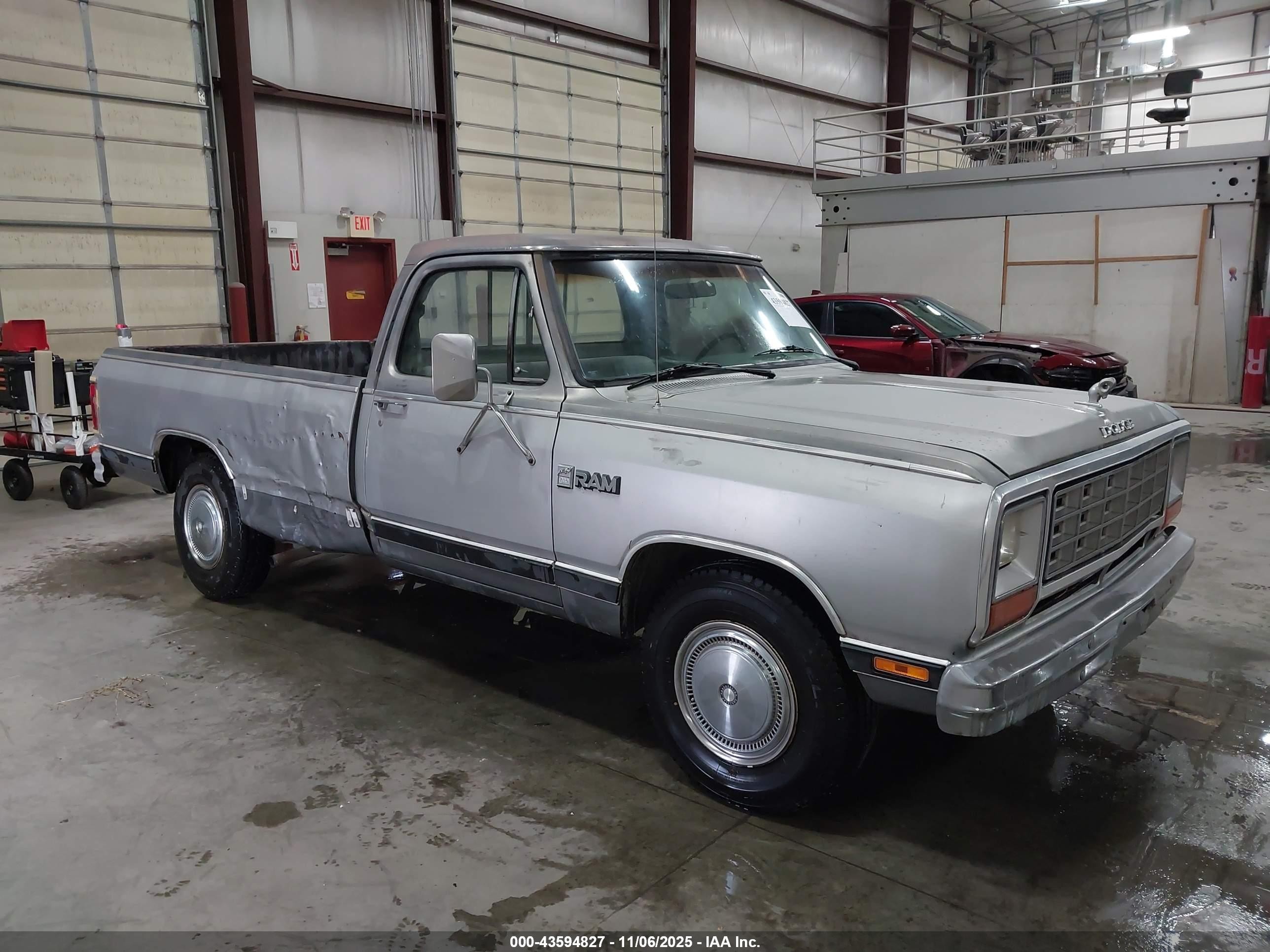 1984 Dodge D-series D300/d350 Gray vin: 1B7KD3416ES326270