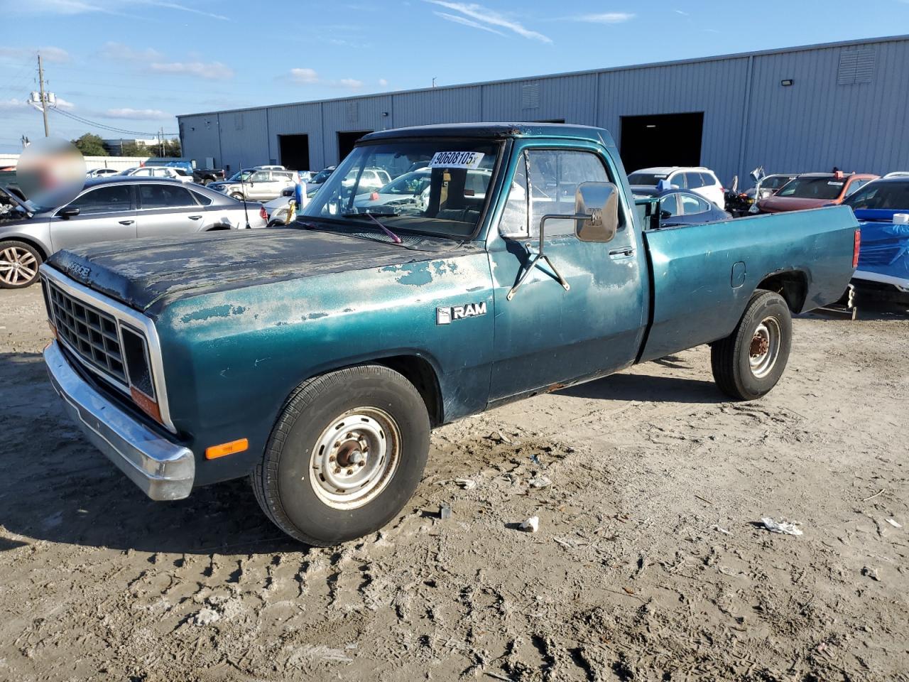 1985 Dodge D-series D300 Green vin: 1B7KD34W7FS621228