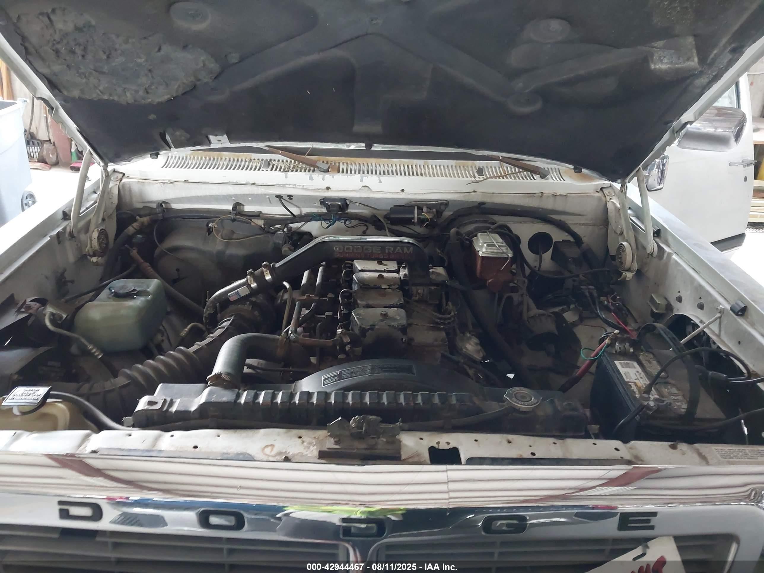 1991 Dodge D-series D200/d250 White vin: 1B7KE2682MS200195