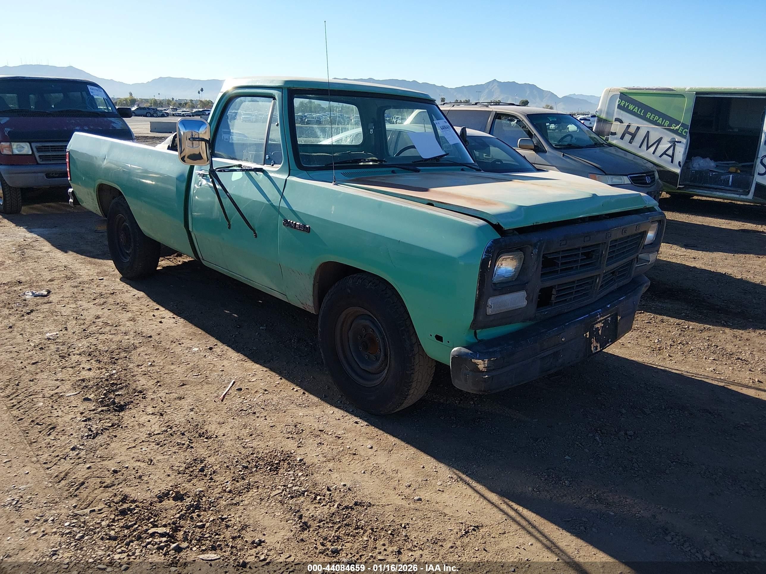 1991 Dodge D-series D200/d250 Green vin: 1B7KE26ZXMS304555