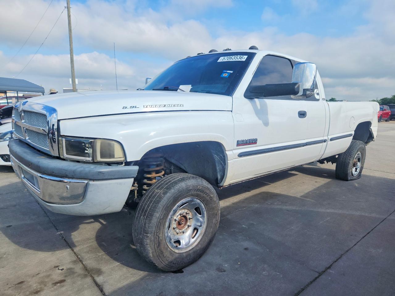 1999 Dodge Ram 2500 White vin: 1B7KF2364XJ585706