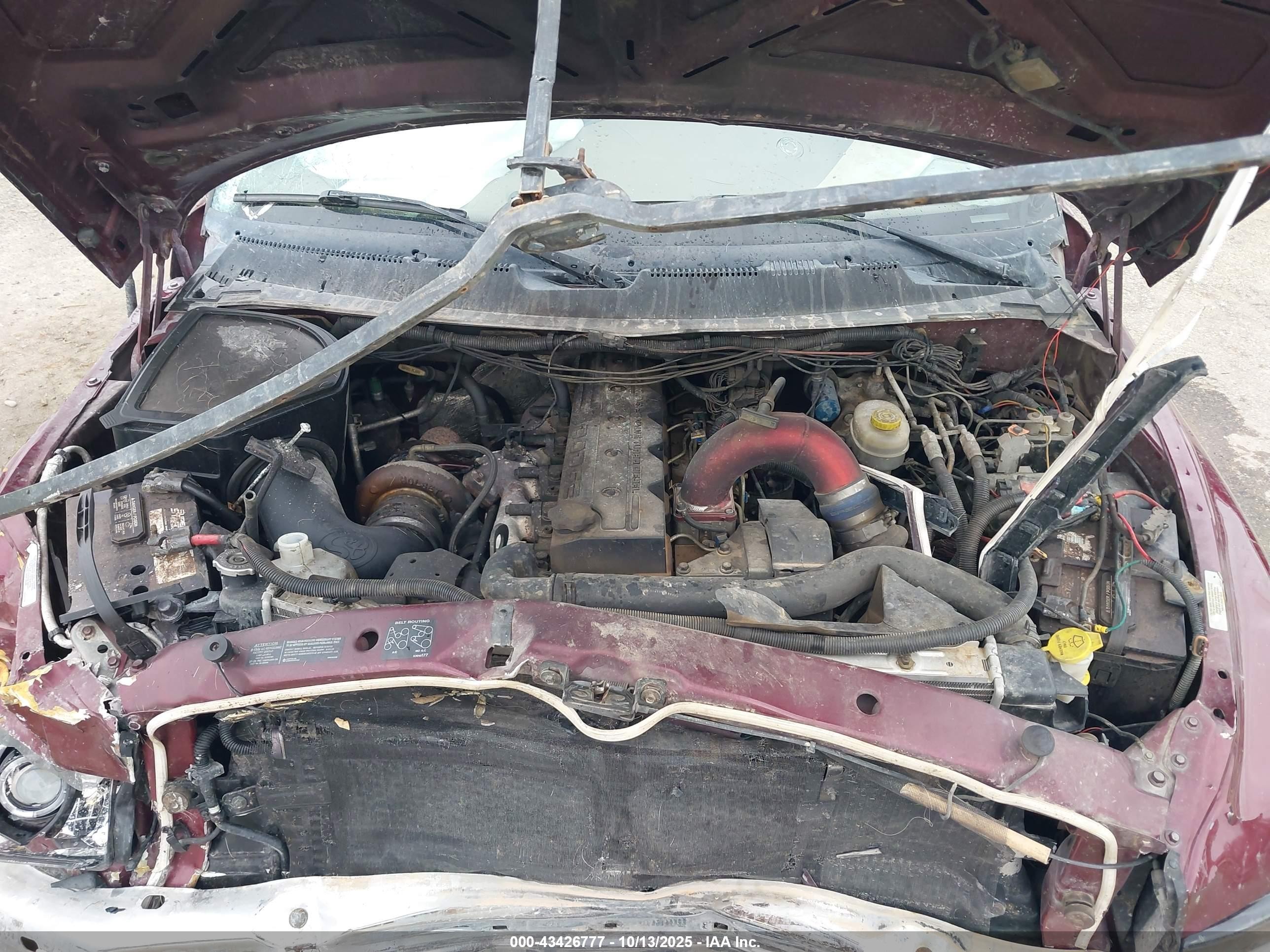 2000 Dodge Ram 2500 St Бордовый vin: 1B7KF2364YJ116181