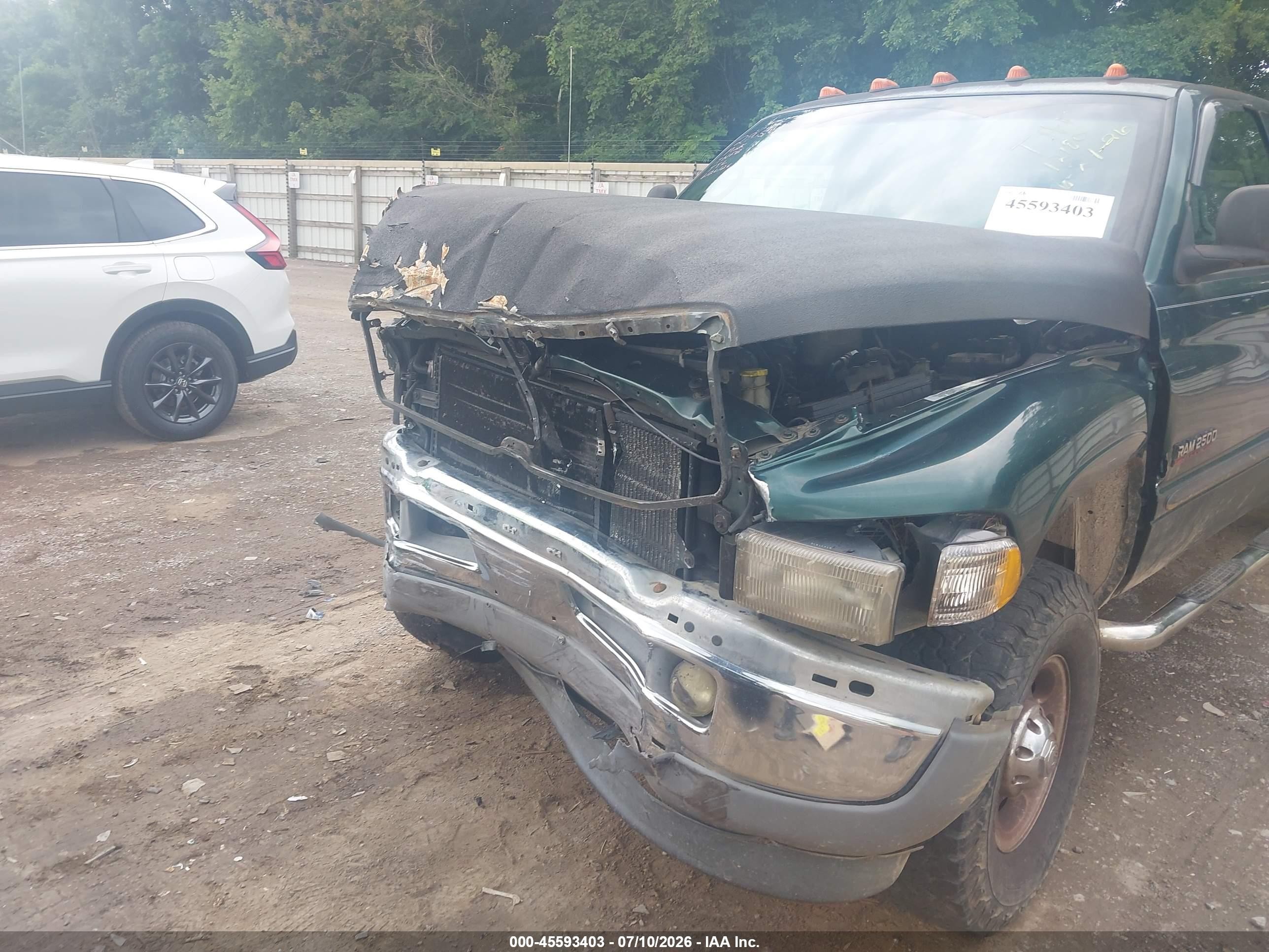 2001 Dodge Ram 2500 St Зеленый vin: 1B7KF23651J613794