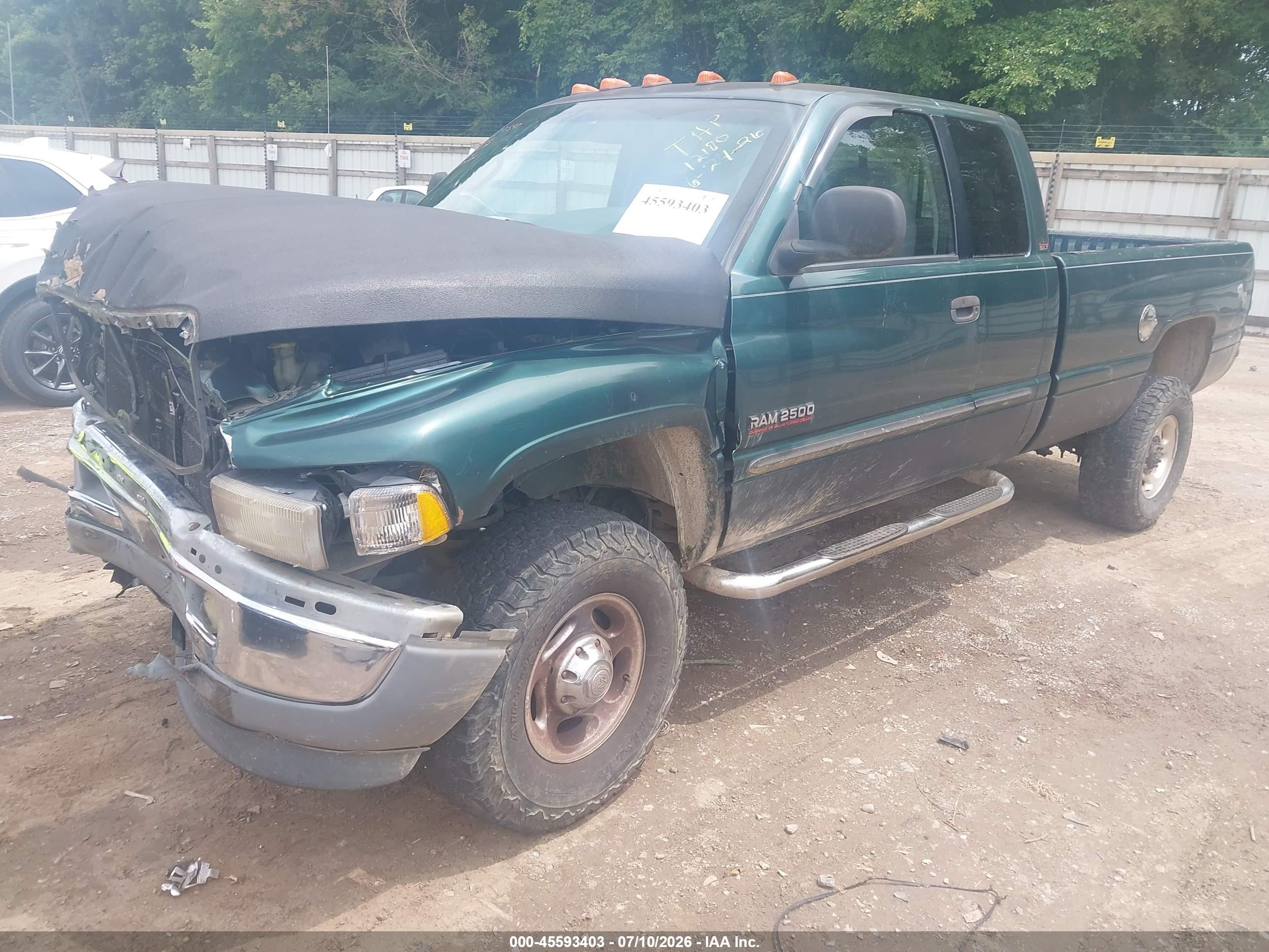 2001 Dodge Ram 2500 St Зеленый vin: 1B7KF23651J613794