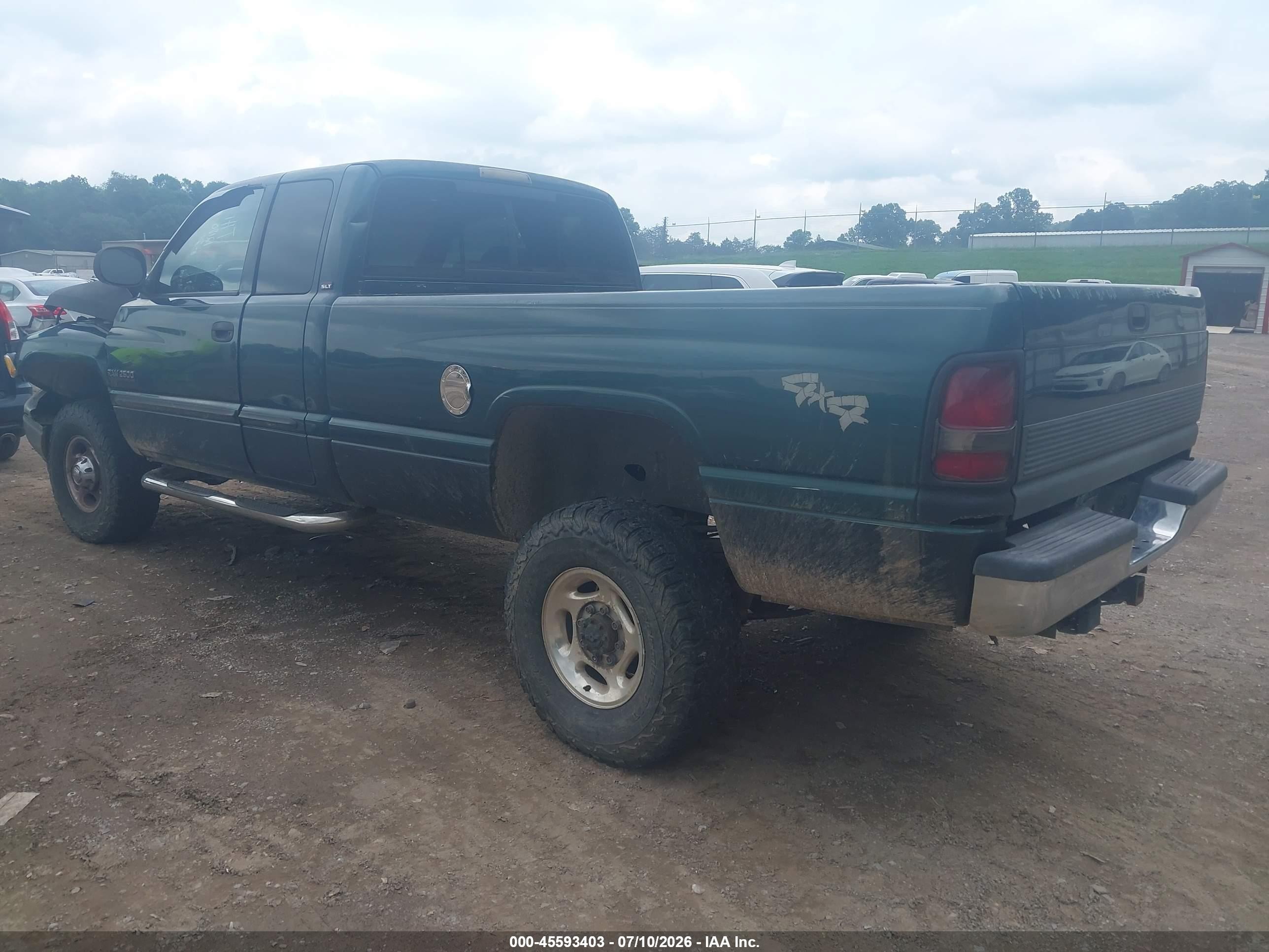 2001 Dodge Ram 2500 St Зеленый vin: 1B7KF23651J613794