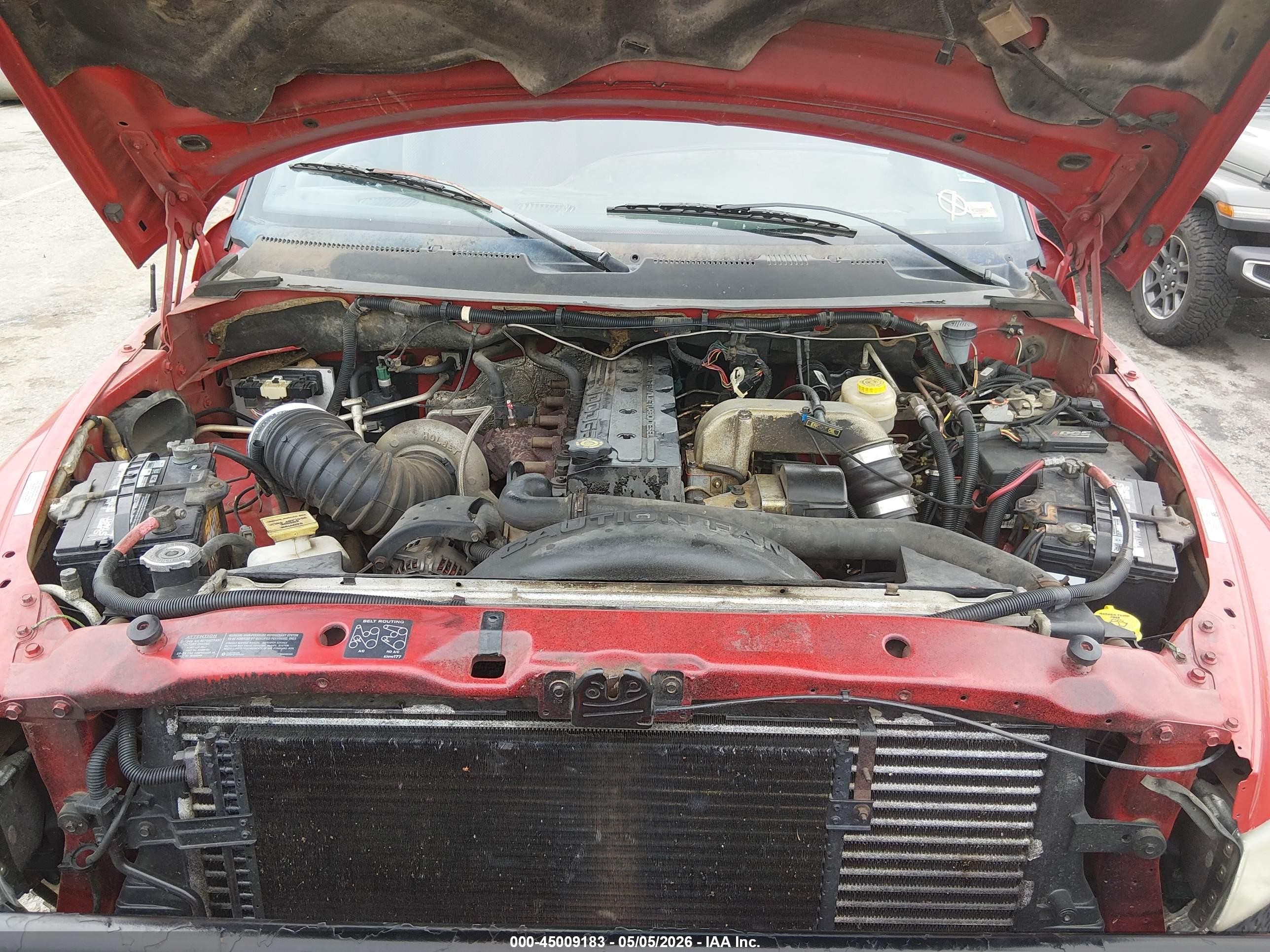 2000 Dodge Ram 2500 St Red vin: 1B7KF236XYJ108375