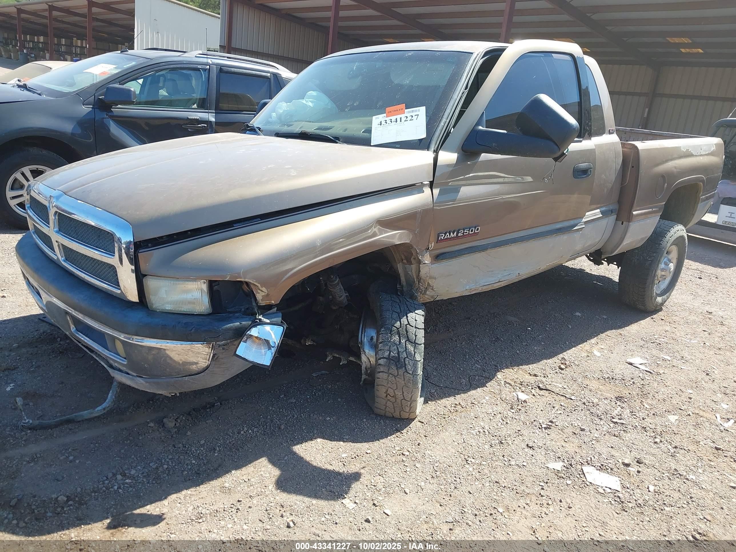 2000 Dodge Ram 2500 St Коричневый vin: 1B7KF236XYJ160489