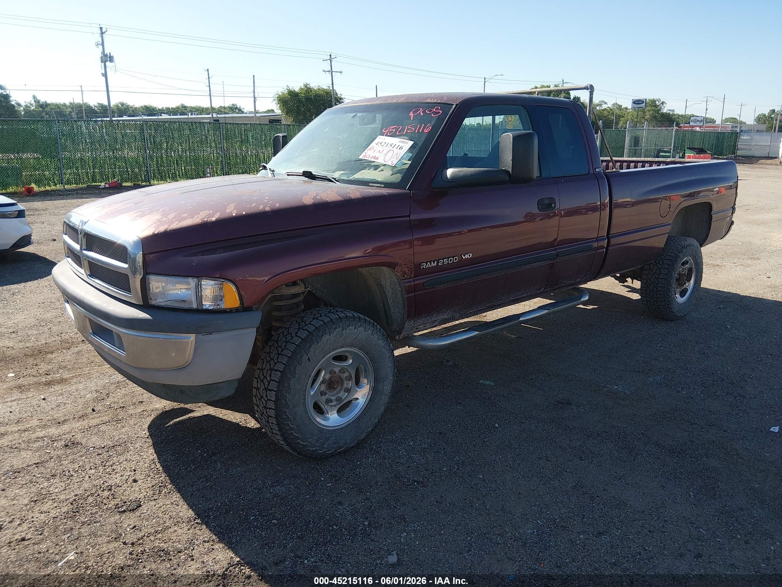 2001 Dodge Ram 2500 St Red vin: 1B7KF23W51J582918