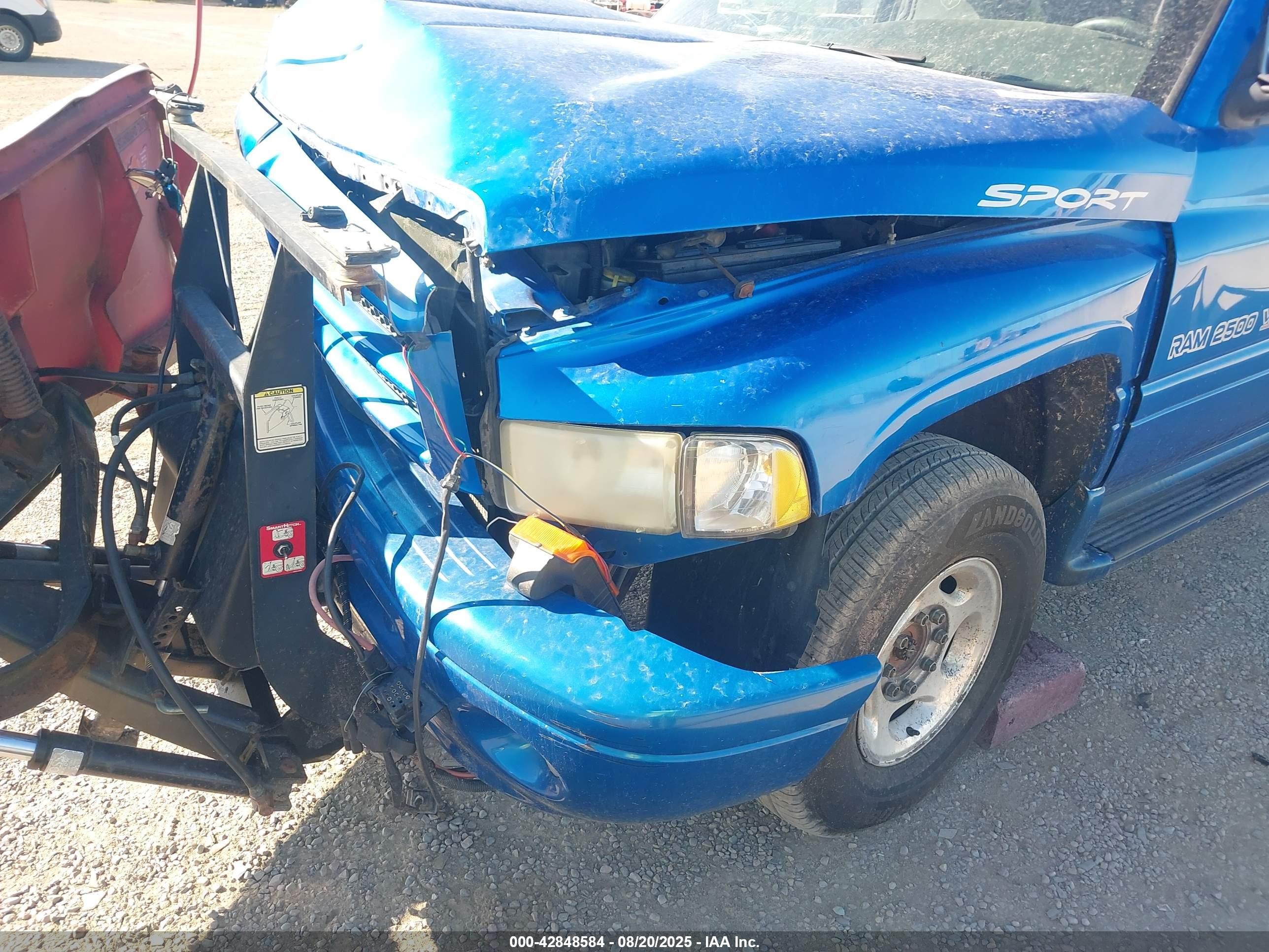 2000 Dodge Ram 2500 St Синий vin: 1B7KF23W7YJ115638