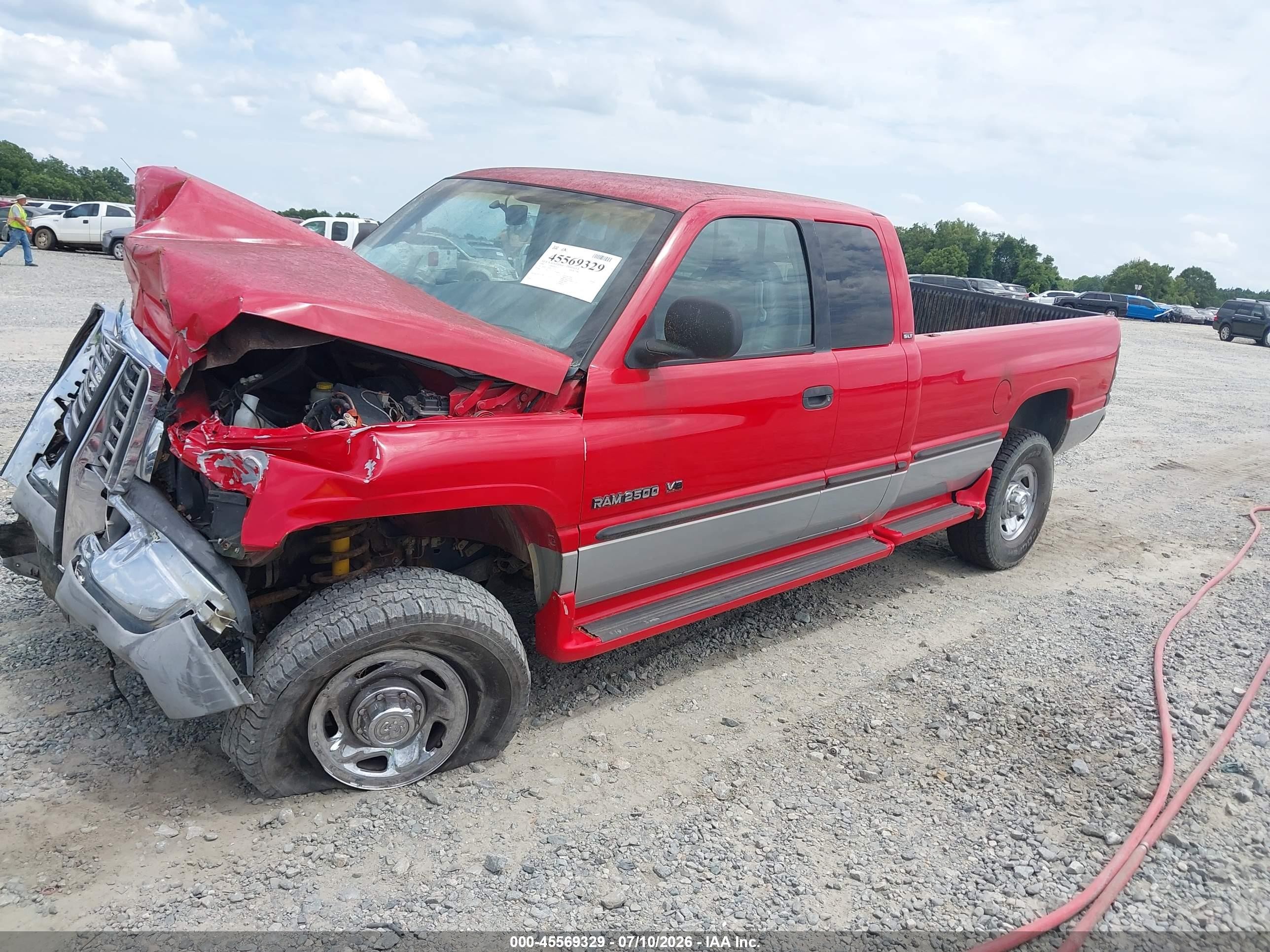1998 Dodge Ram 2500 St Red vin: 1B7KF23Z0WJ171332