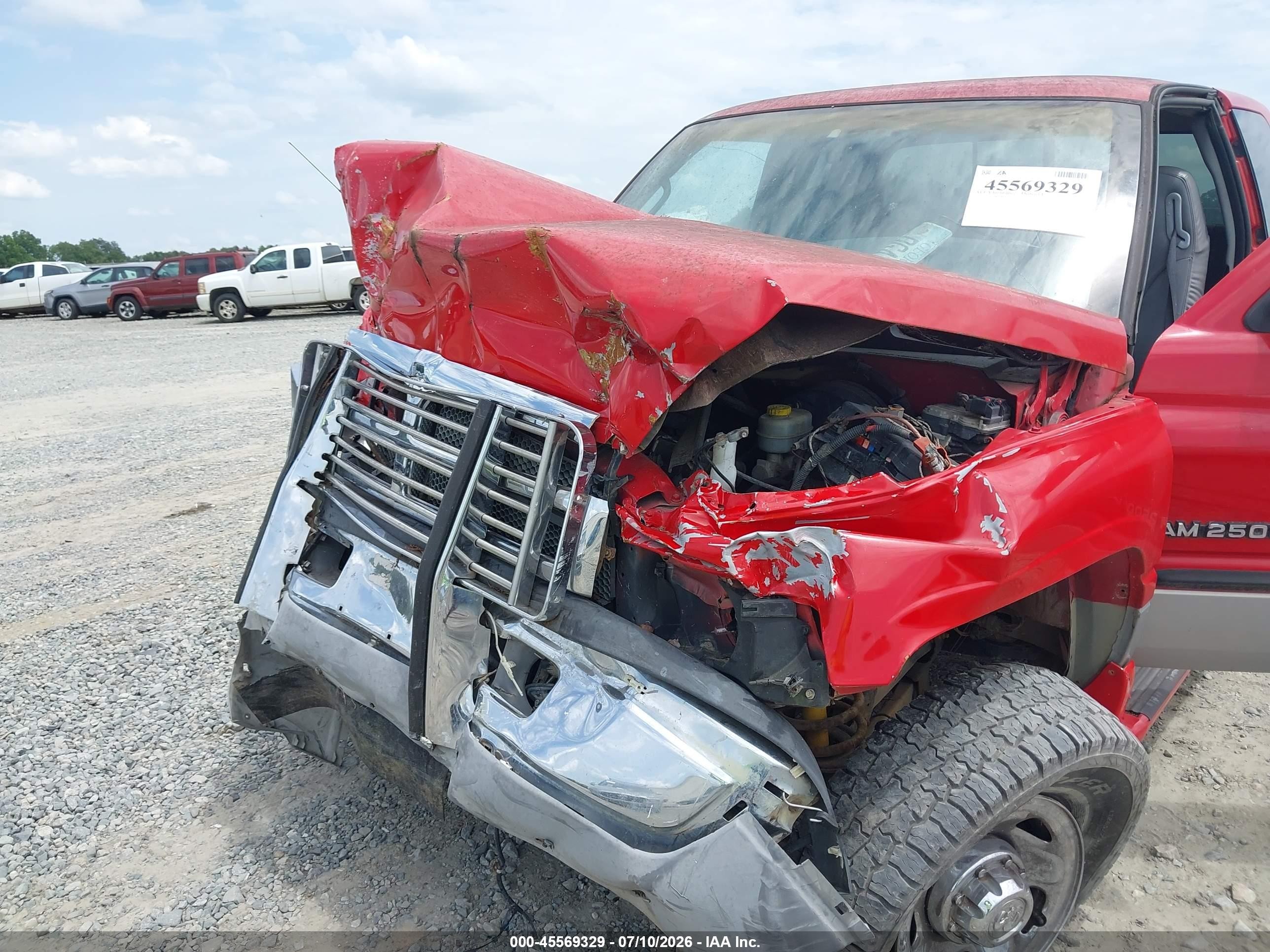 1998 Dodge Ram 2500 St Red vin: 1B7KF23Z0WJ171332