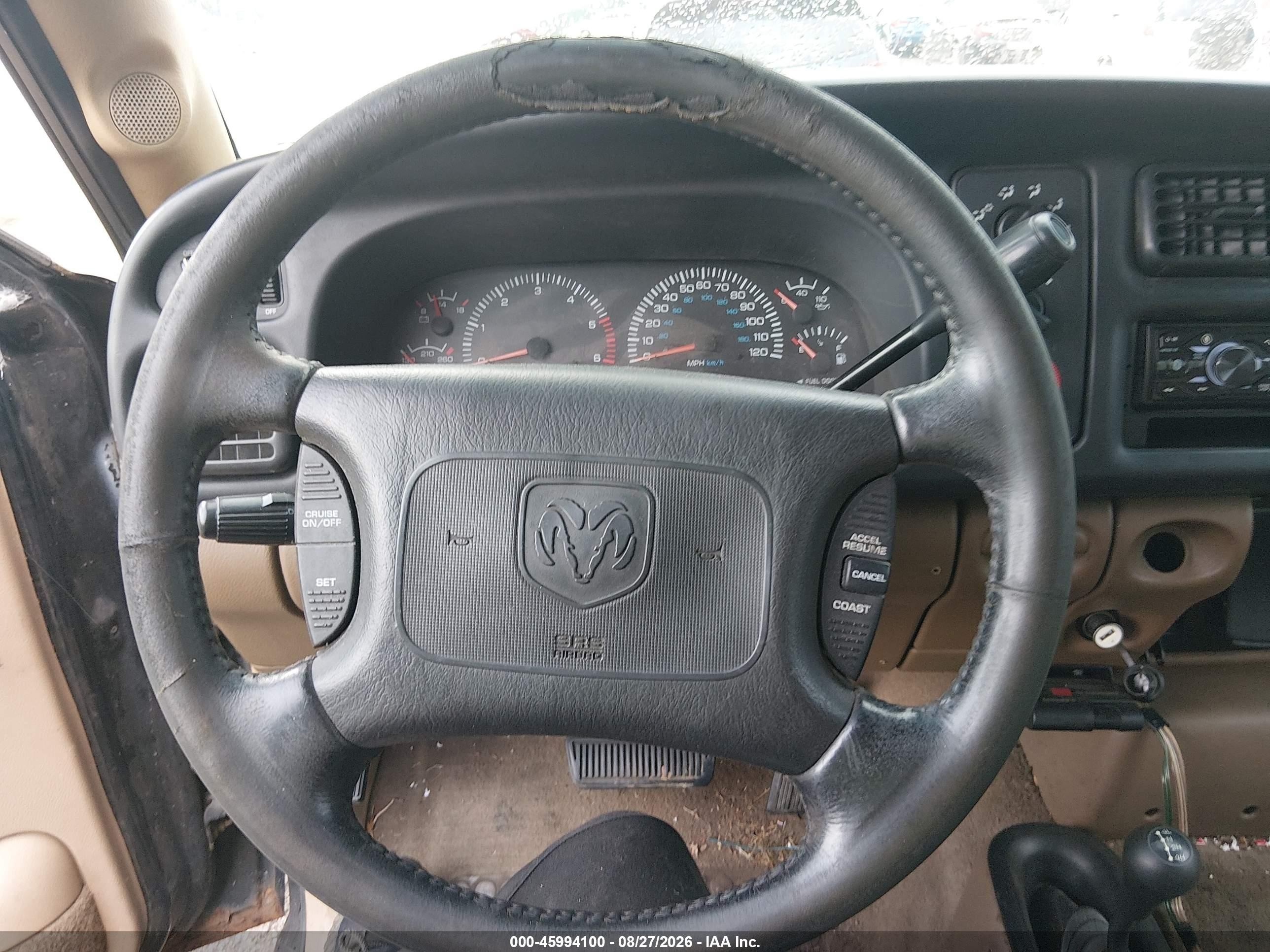 1999 Dodge Ram 2500 St Black vin: 1B7KF23Z0XJ632627