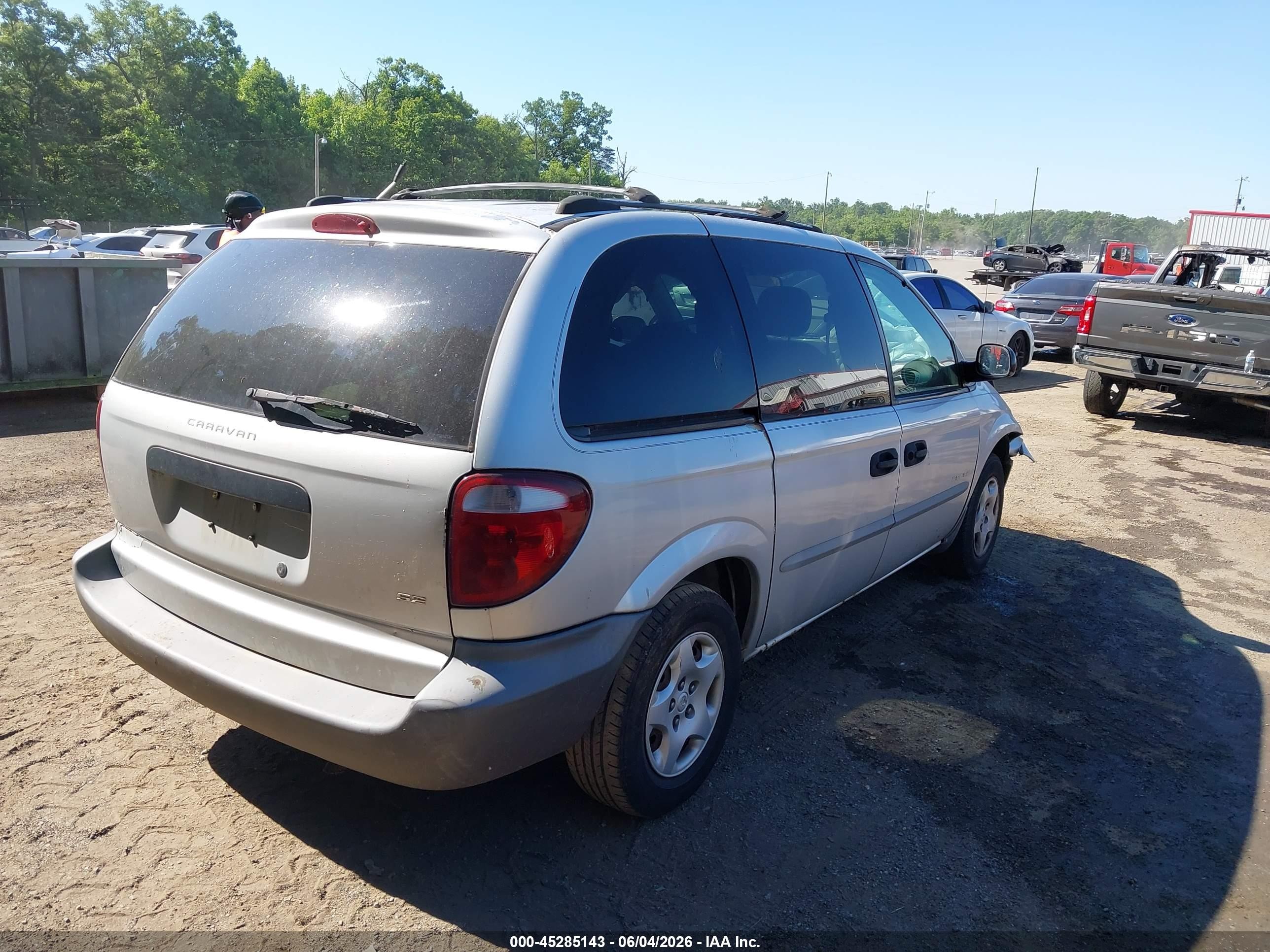 2001 Dodge Caravan Se Blue vin: 1B8GP25371B170110