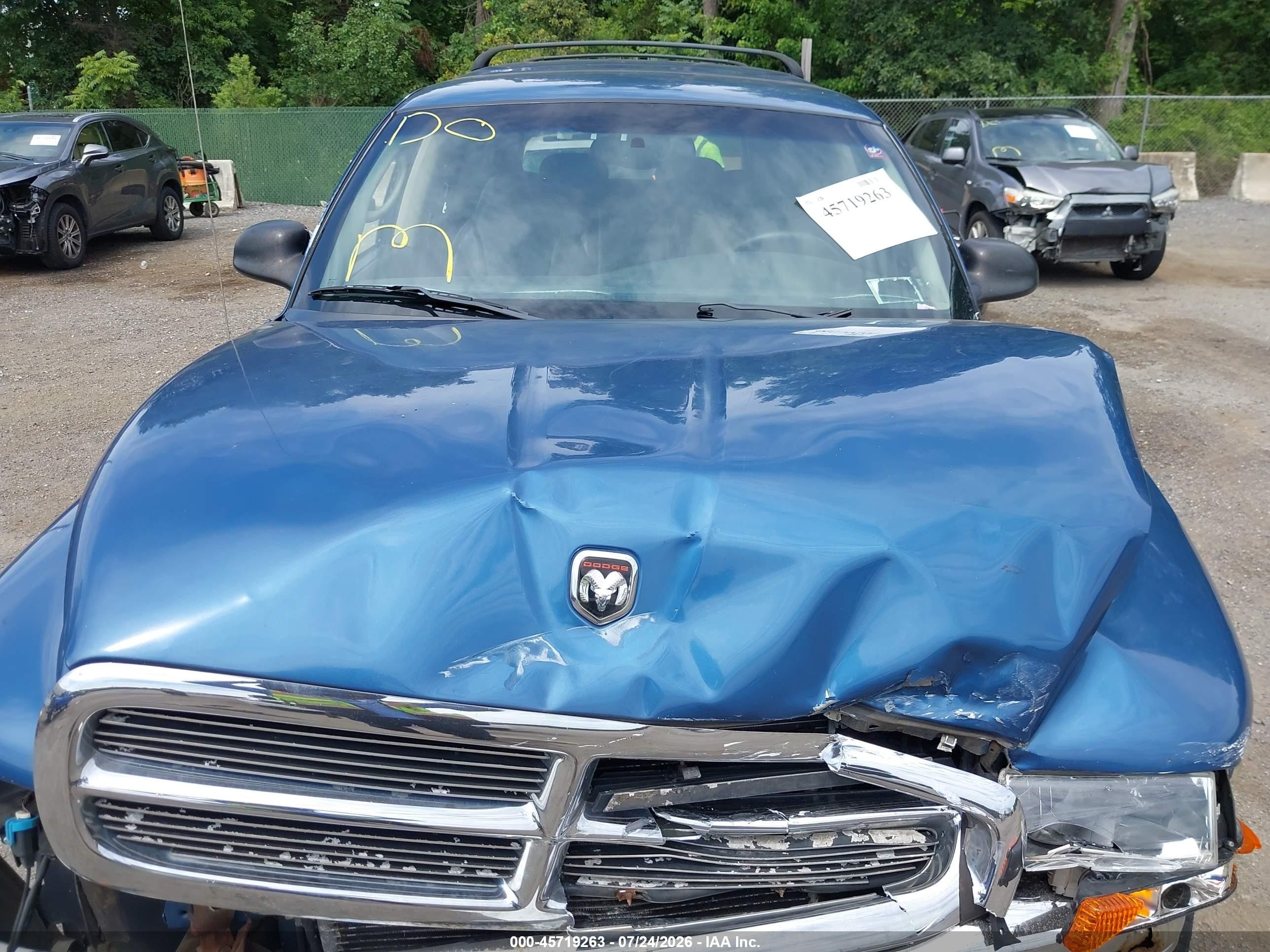 2002 Dodge Durango Slt Plus Blue vin: 1B8HS58N32F146009