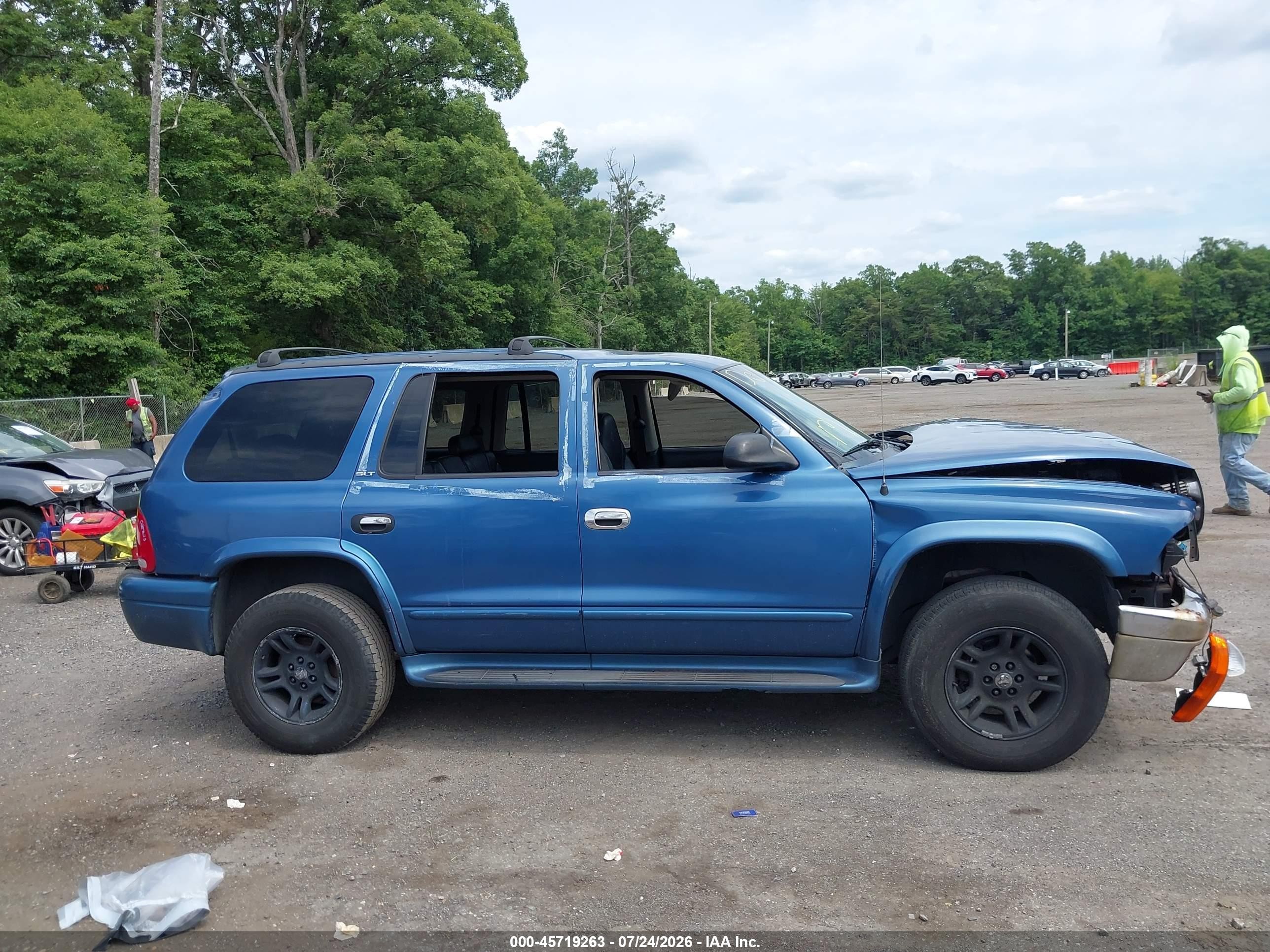 2002 Dodge Durango Slt Plus Blue vin: 1B8HS58N32F146009