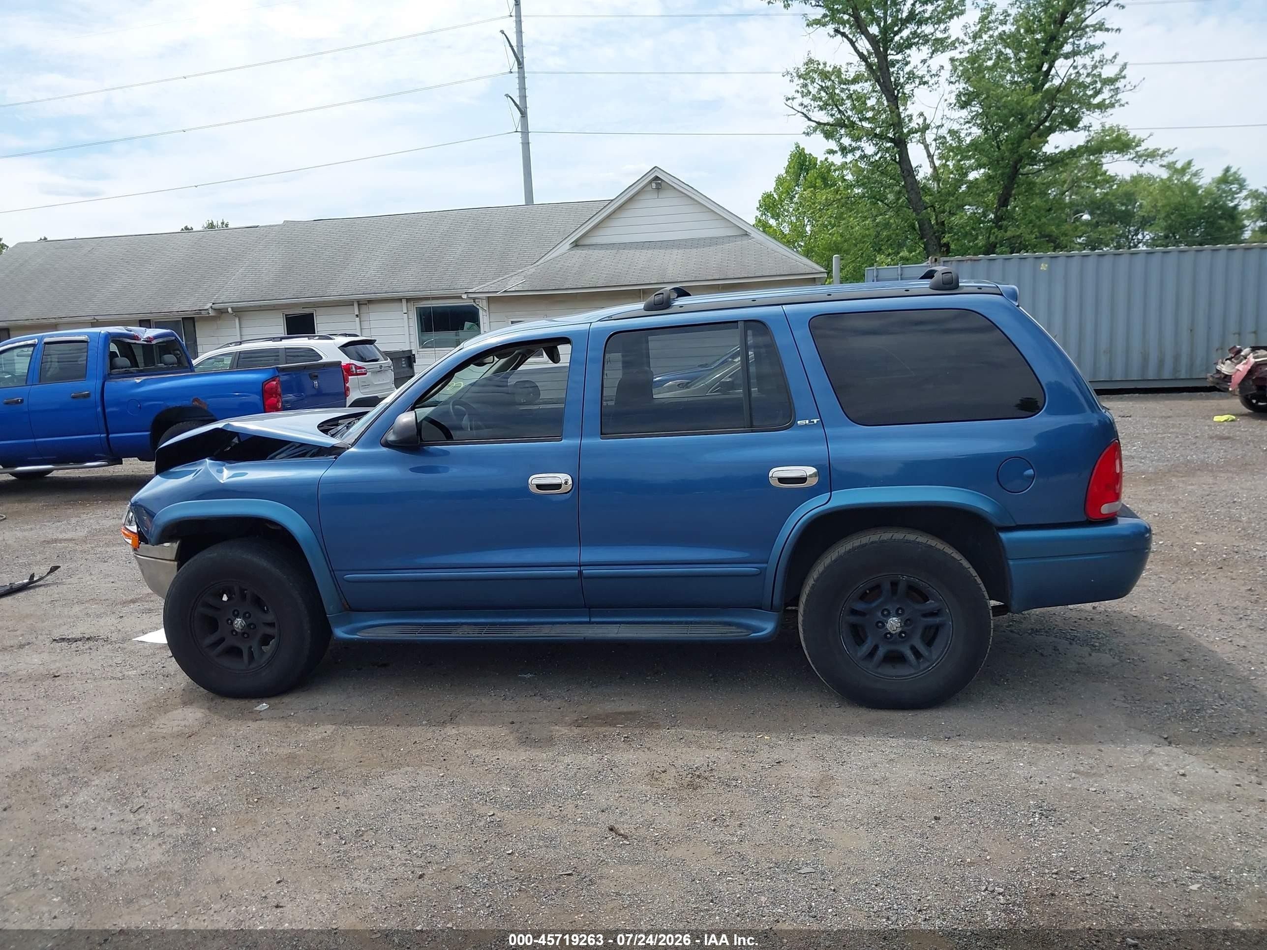 2002 Dodge Durango Slt Plus Blue vin: 1B8HS58N32F146009