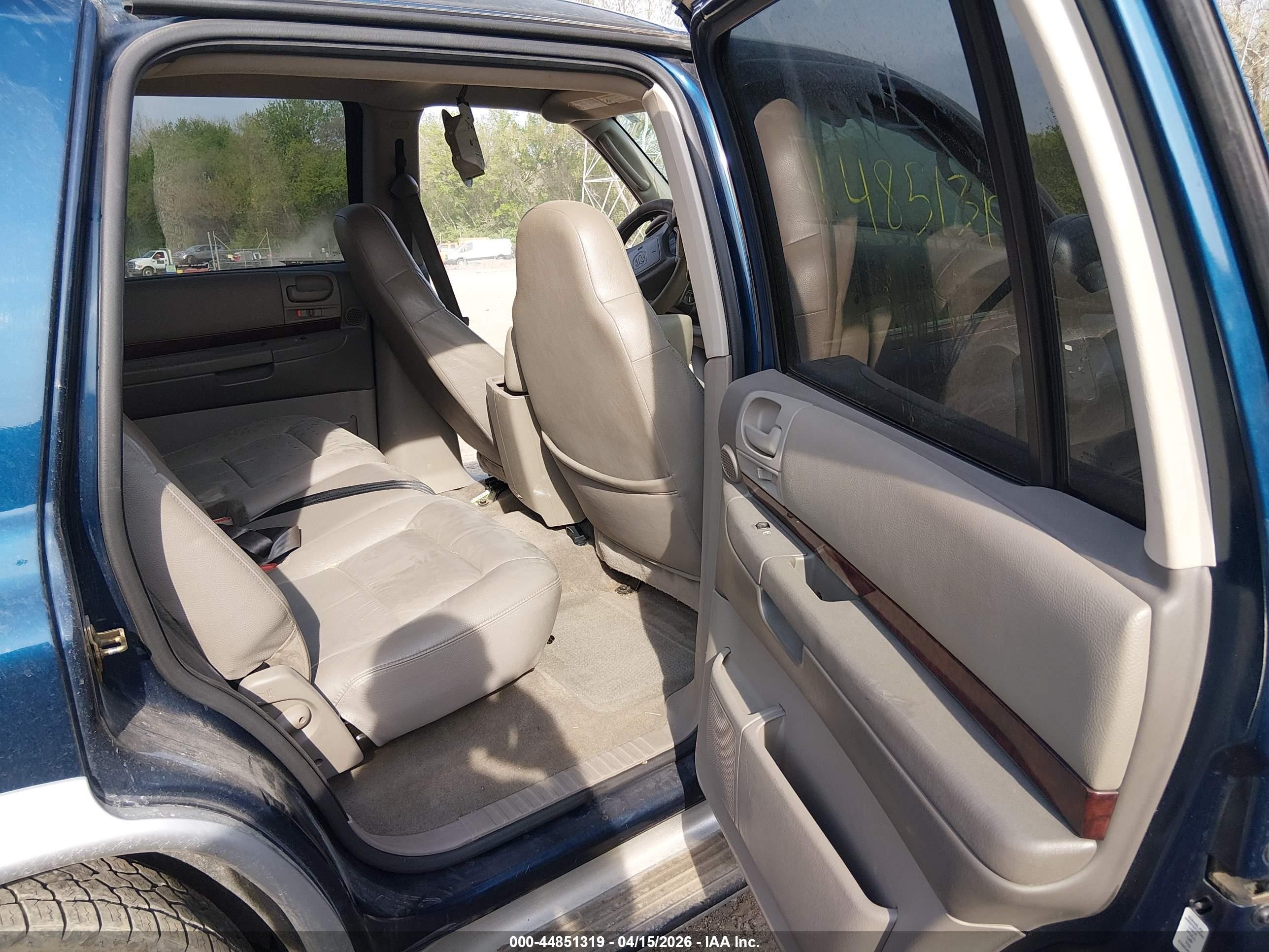 2002 Dodge Durango Slt Plus Blue vin: 1B8HS58N82F176526