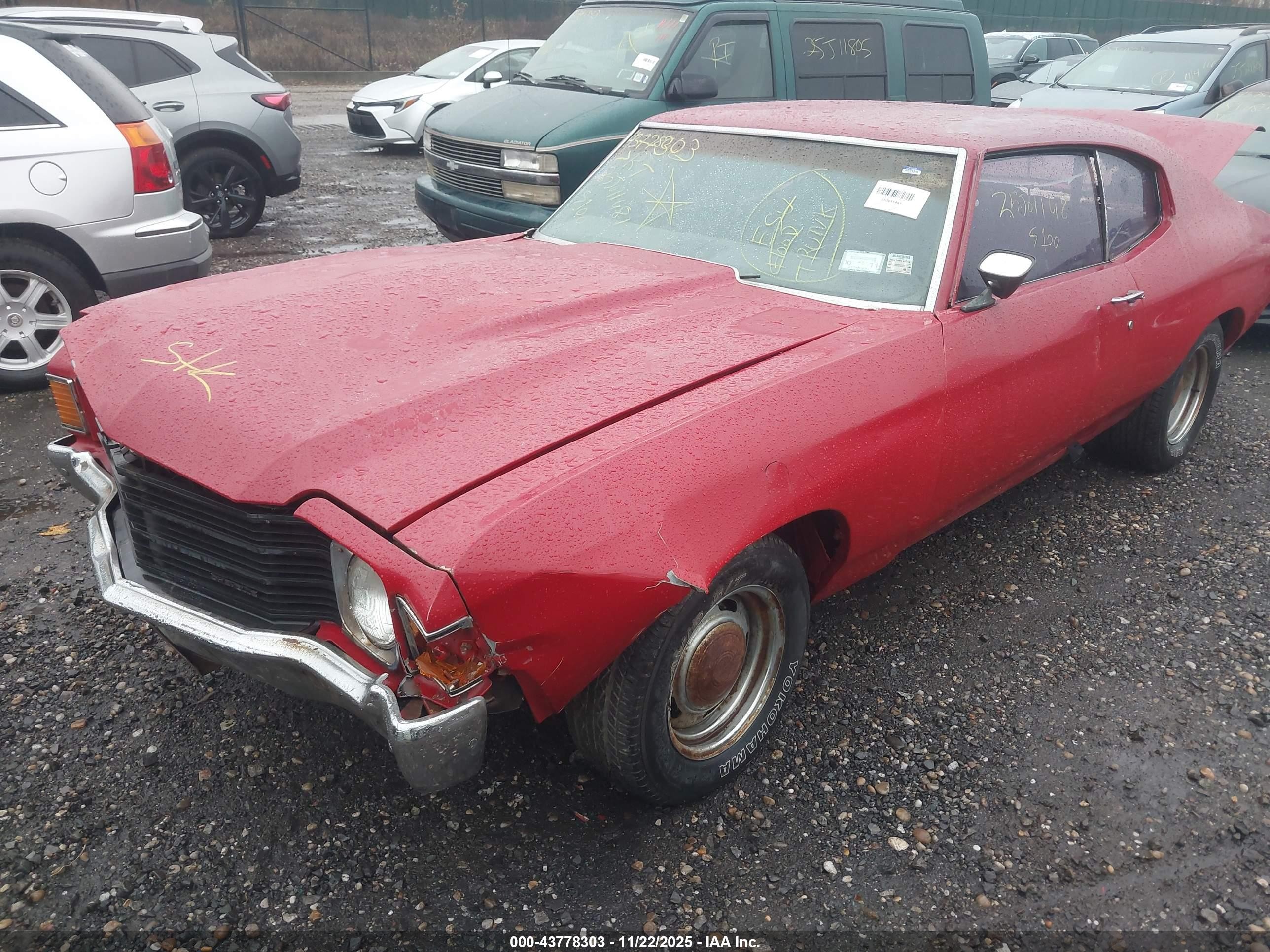 1972 Chevrolet Chevelle   Красный vin: 1C37J2B679467    