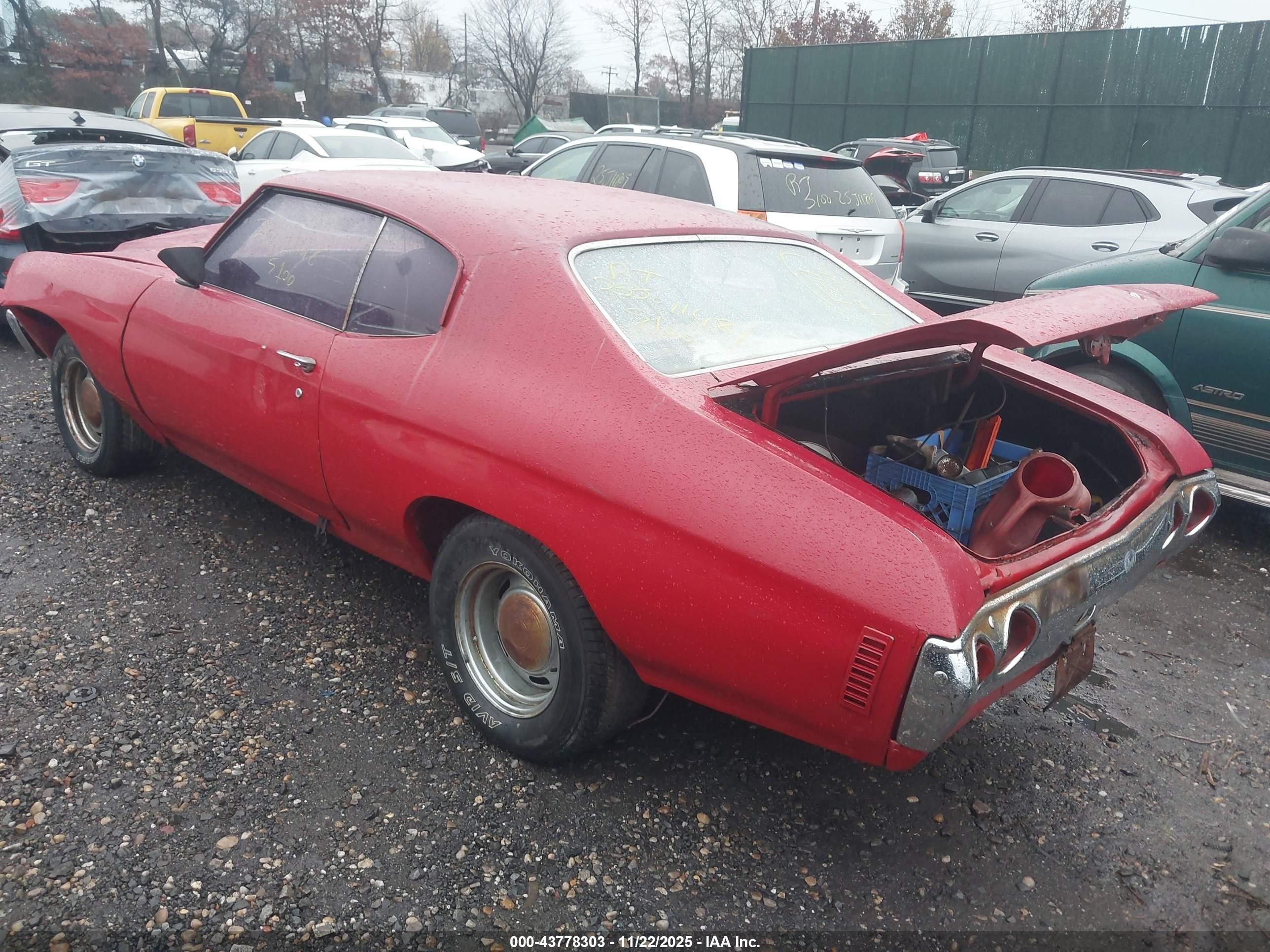 1972 Chevrolet Chevelle   Красный vin: 1C37J2B679467    