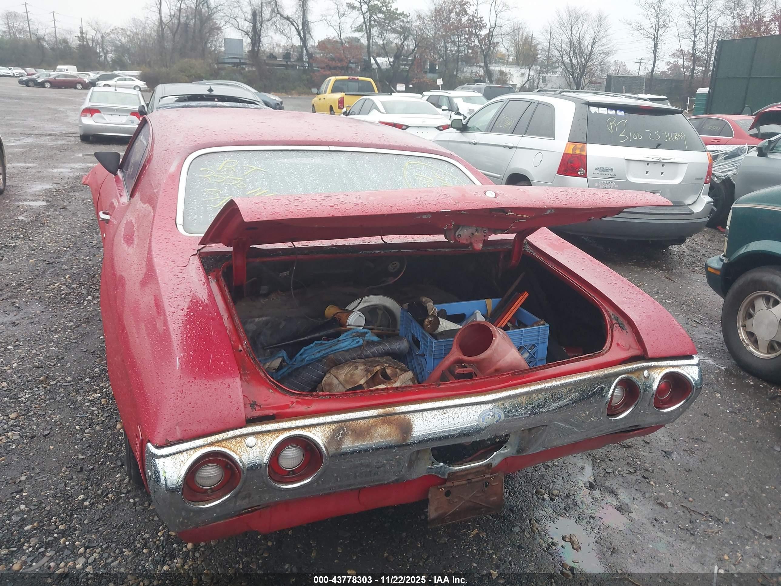 1972 Chevrolet Chevelle   Красный vin: 1C37J2B679467    