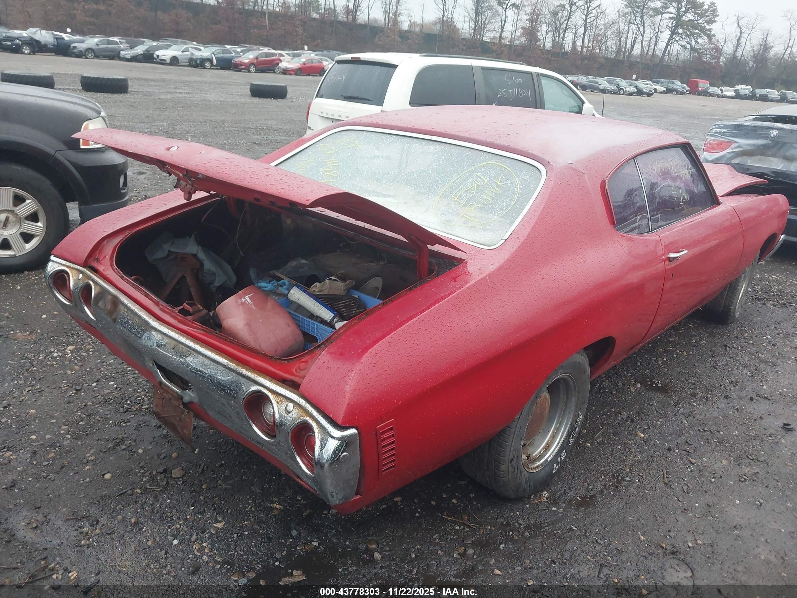 1972 Chevrolet Chevelle   Красный vin: 1C37J2B679467    