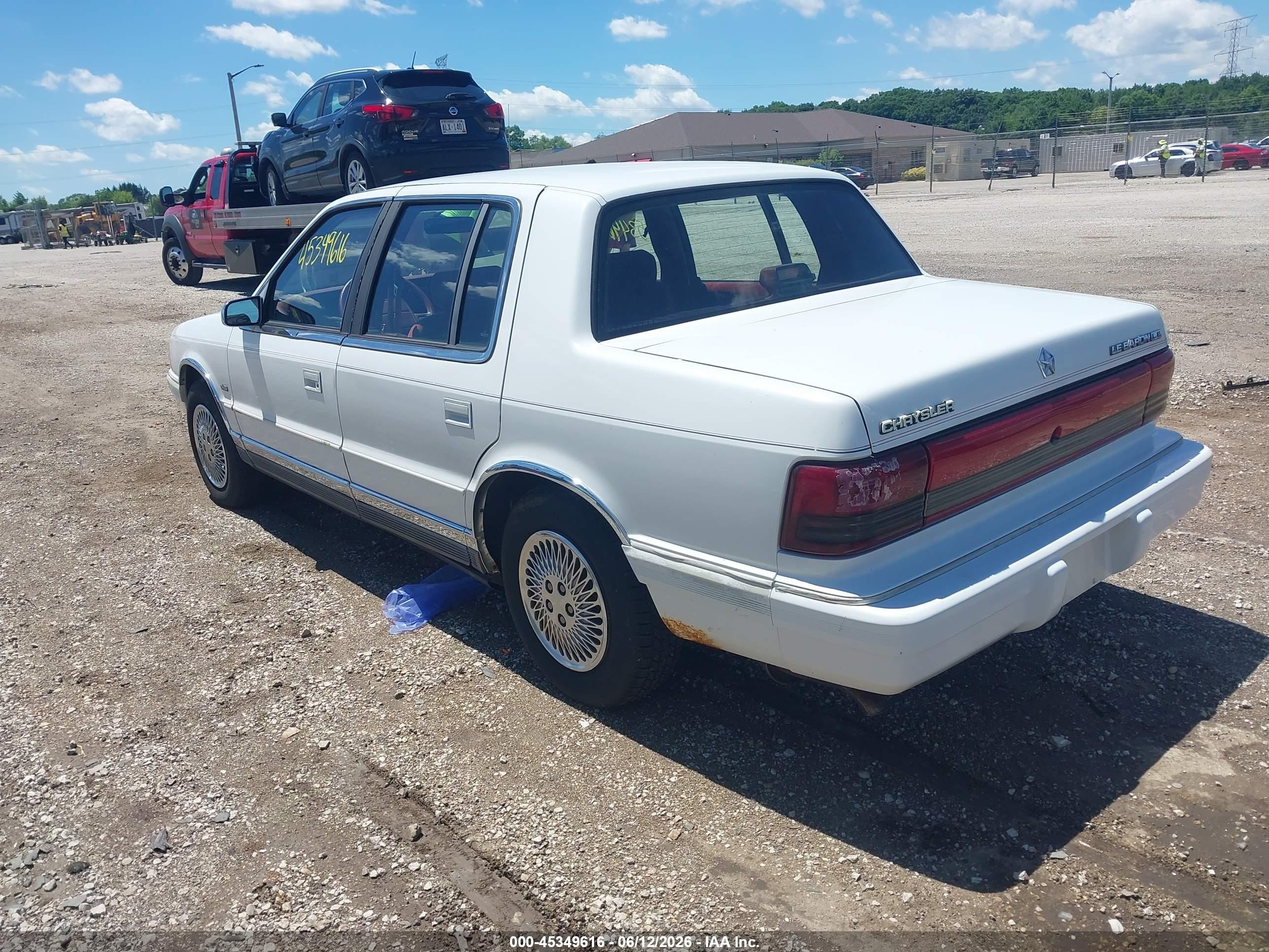 1994 Chrysler Lebaron Le A-body White vin: 1C3AA3637RF220805