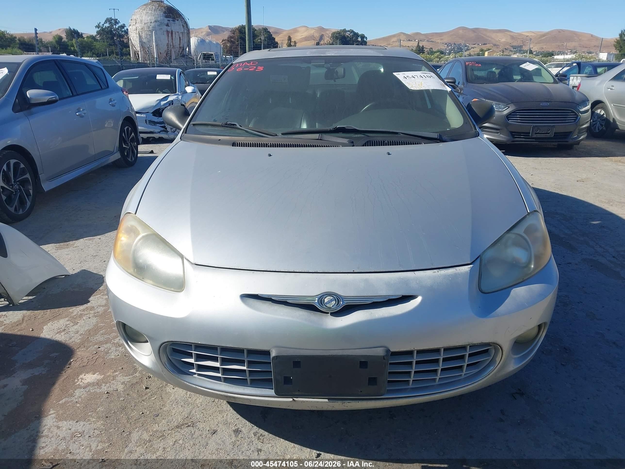 2002 Chrysler Sebring Lxi Gray vin: 1C3AL56R72N188525