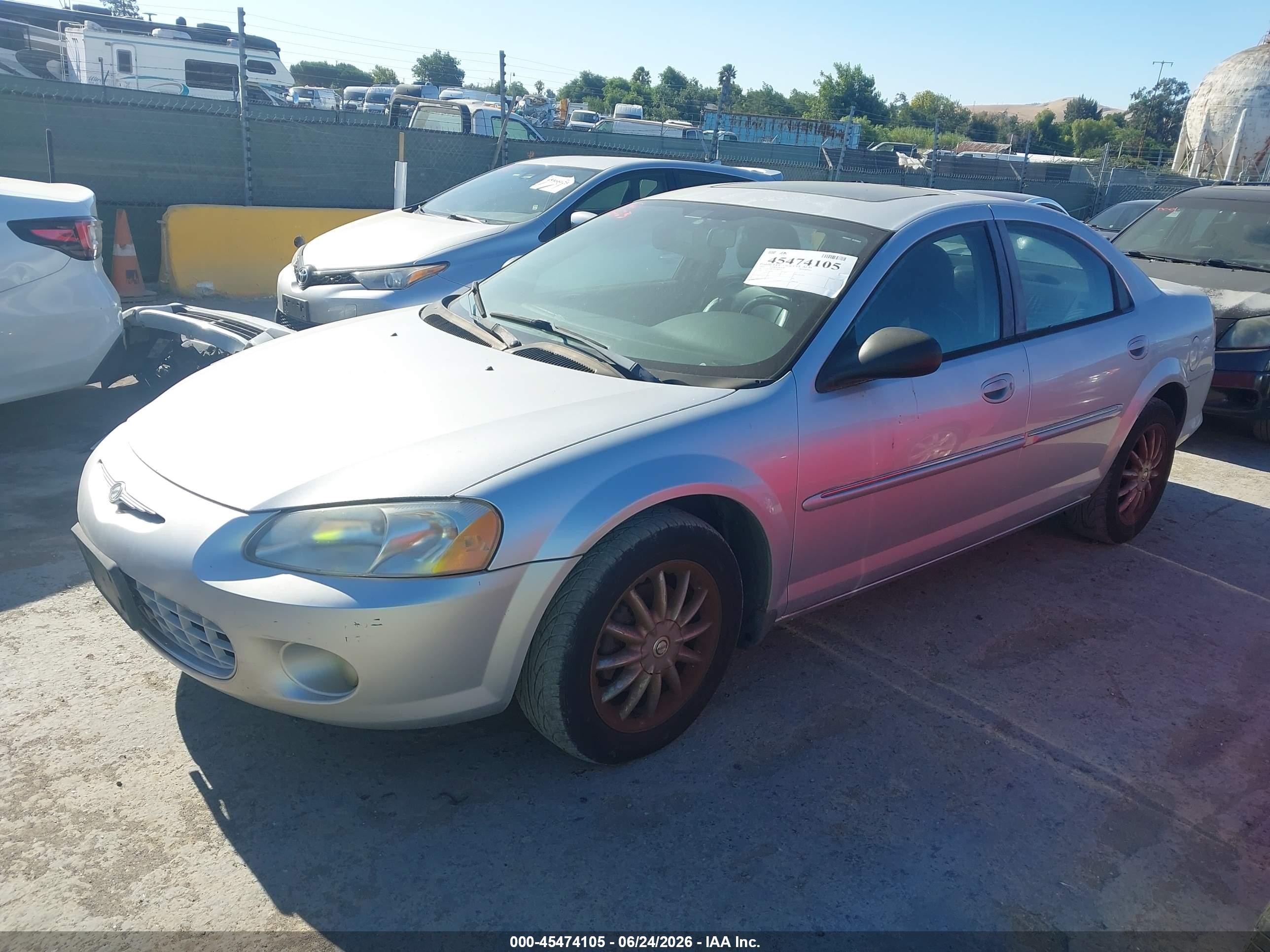 2002 Chrysler Sebring Lxi Gray vin: 1C3AL56R72N188525
