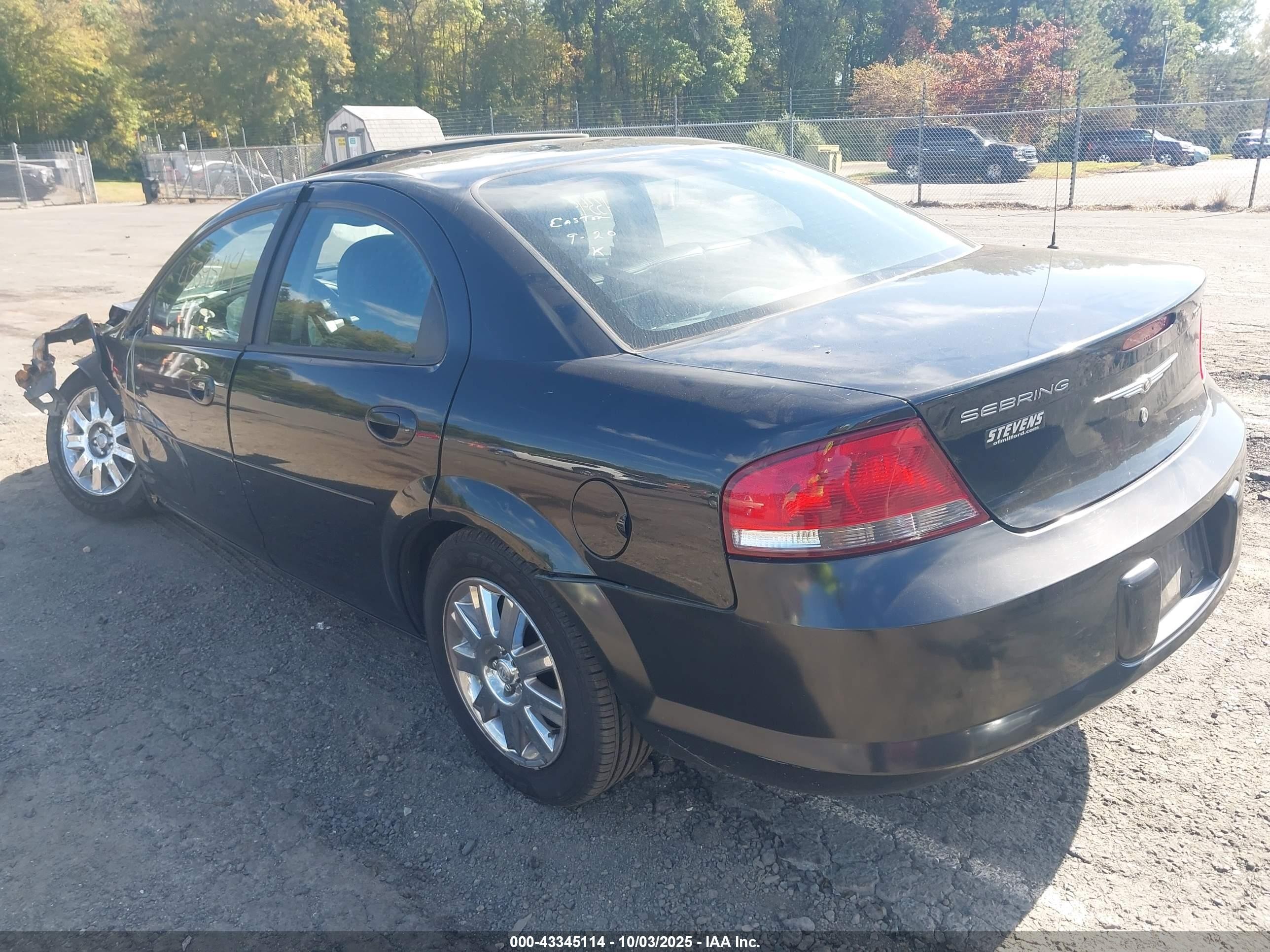 2006 Chrysler Sebring Touring Black vin: 1C3AL56R76N119307