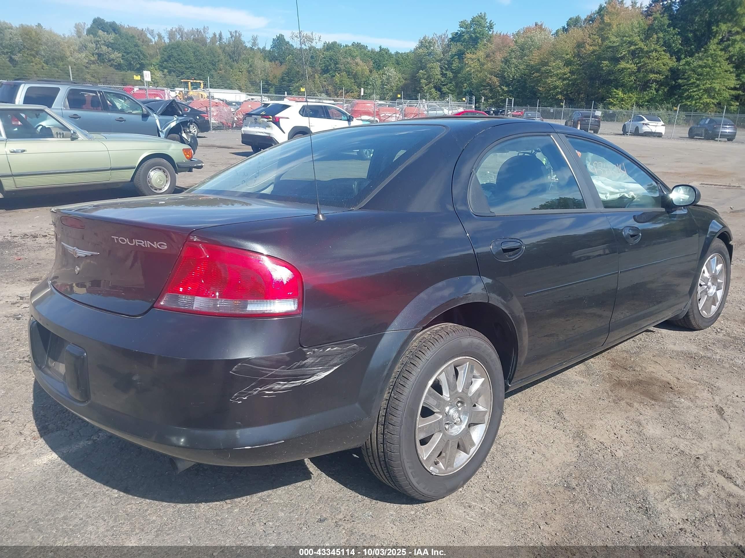 2006 Chrysler Sebring Touring Black vin: 1C3AL56R76N119307