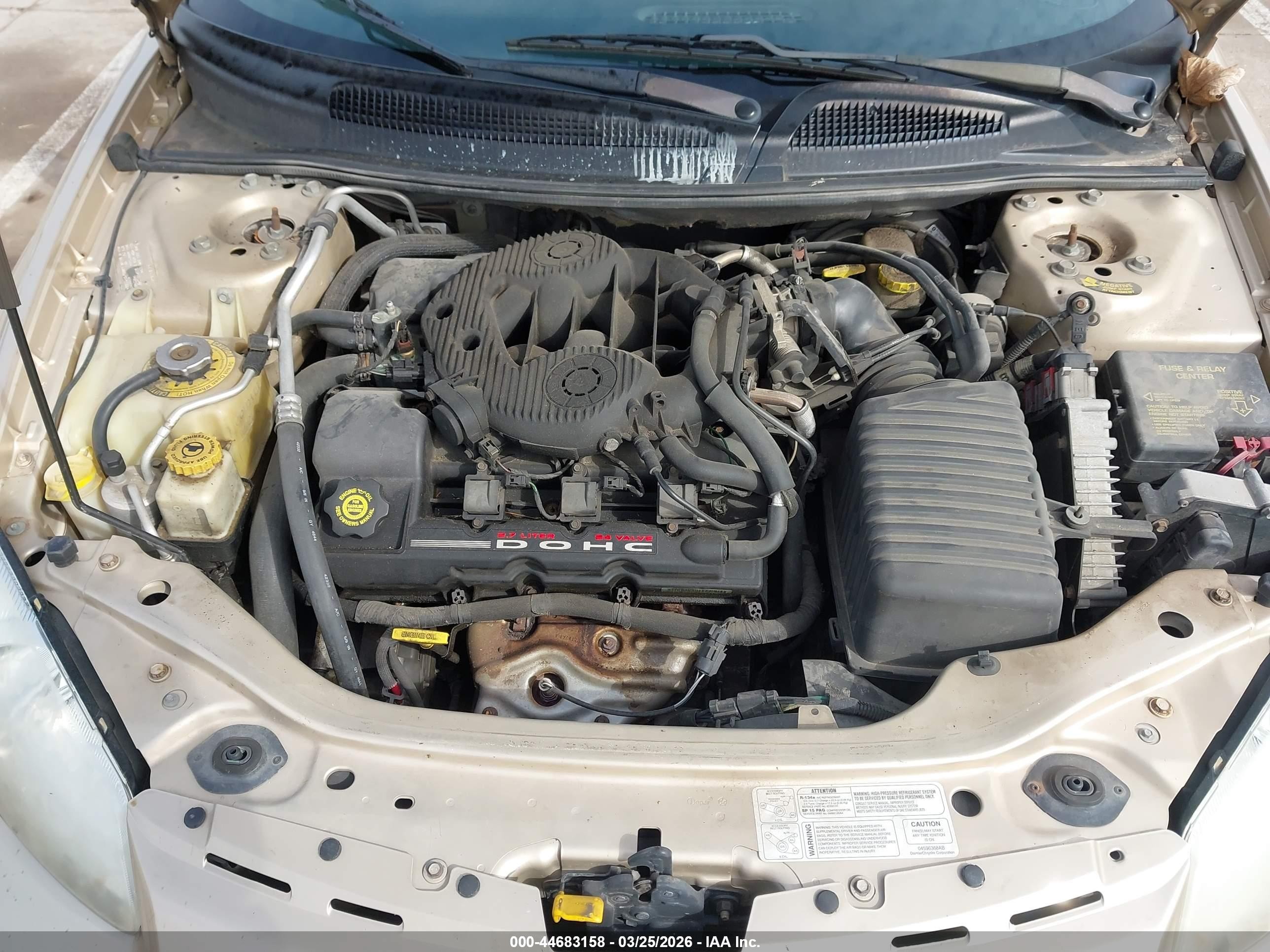 2001 Chrysler Sebring Lxi Gold vin: 1C3AL56U01N527869
