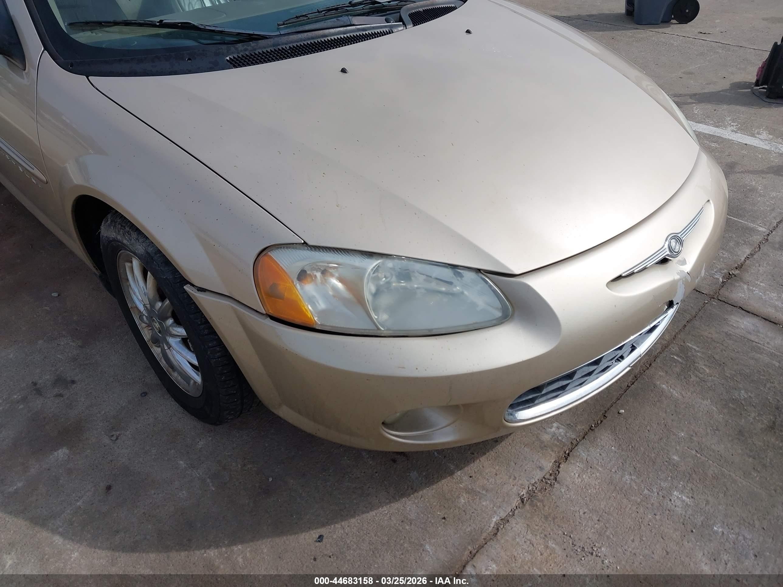 2001 Chrysler Sebring Lxi Gold vin: 1C3AL56U01N527869