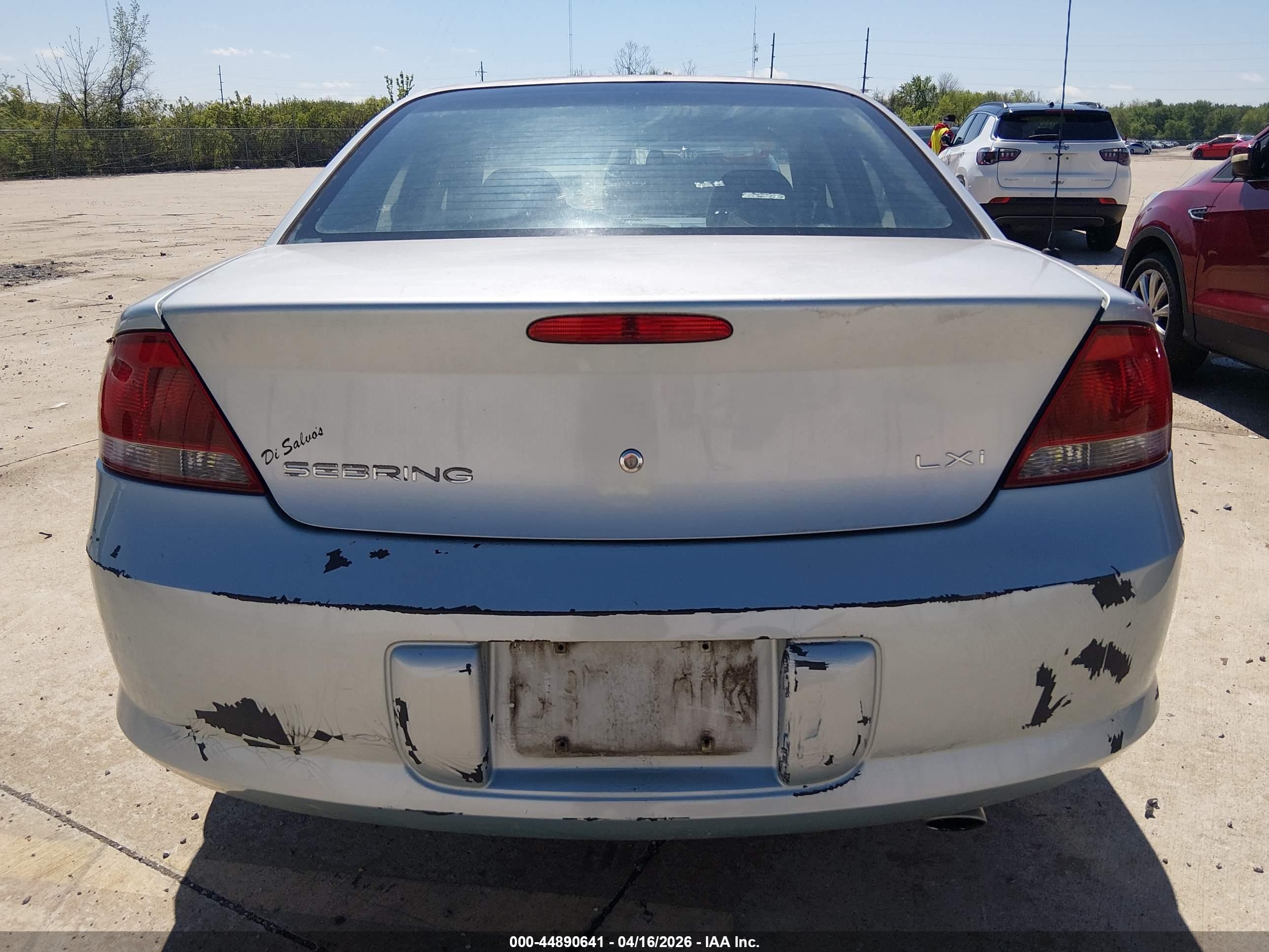 2001 Chrysler Sebring Lxi Silver vin: 1C3AL56U31N547274