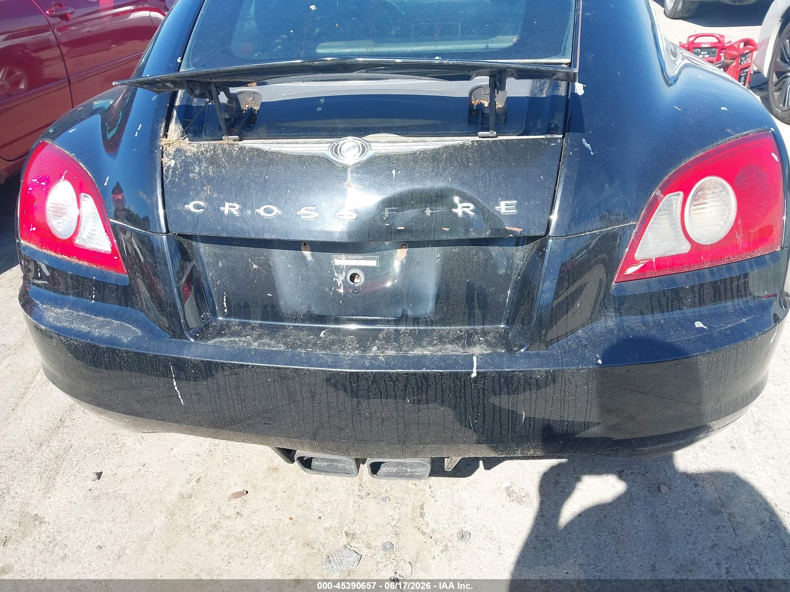 2005 Chrysler Crossfire Black vin: 1C3AN59L95X057591