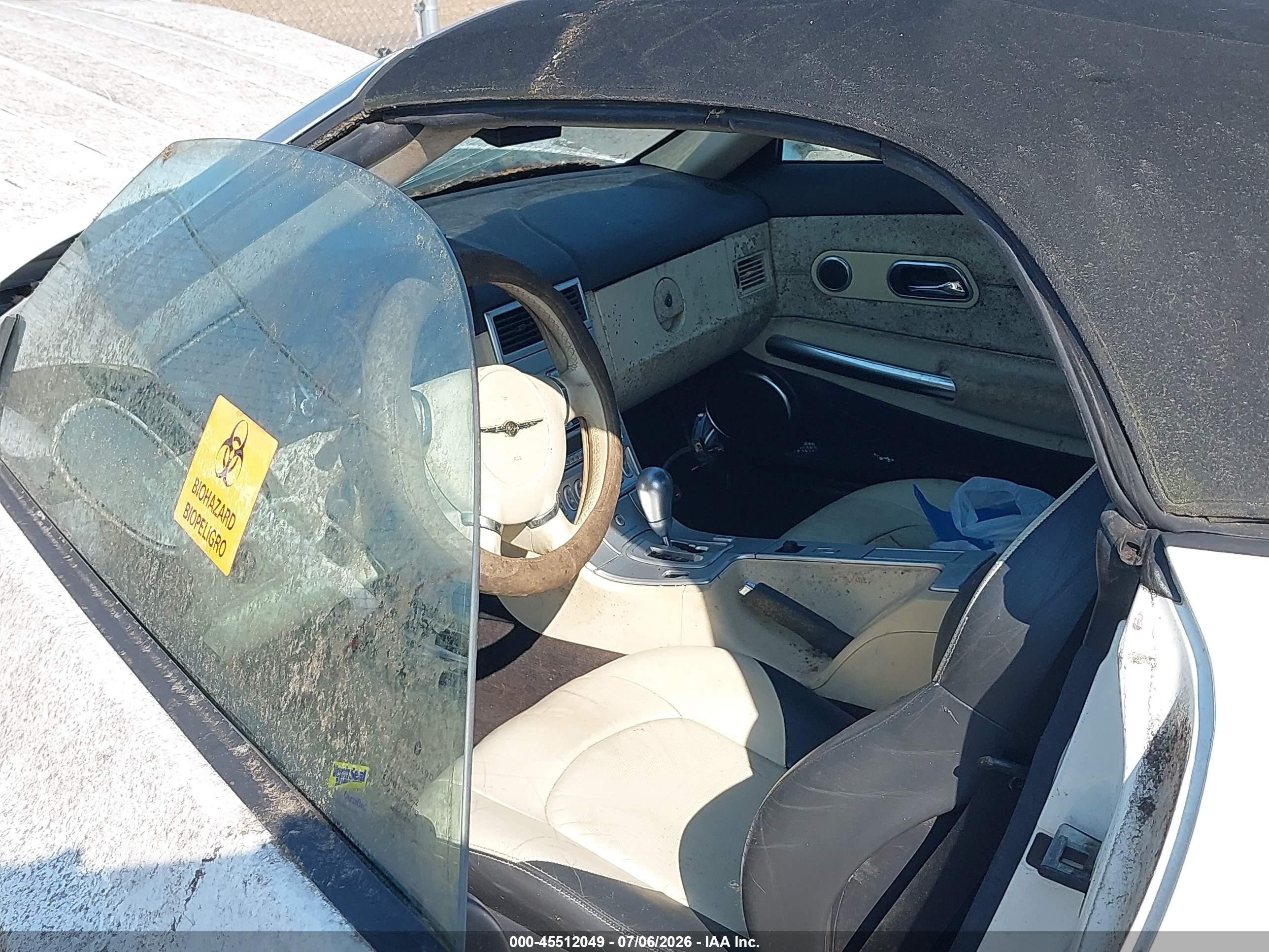 2005 Chrysler Crossfire Limited White vin: 1C3AN65L25X060716