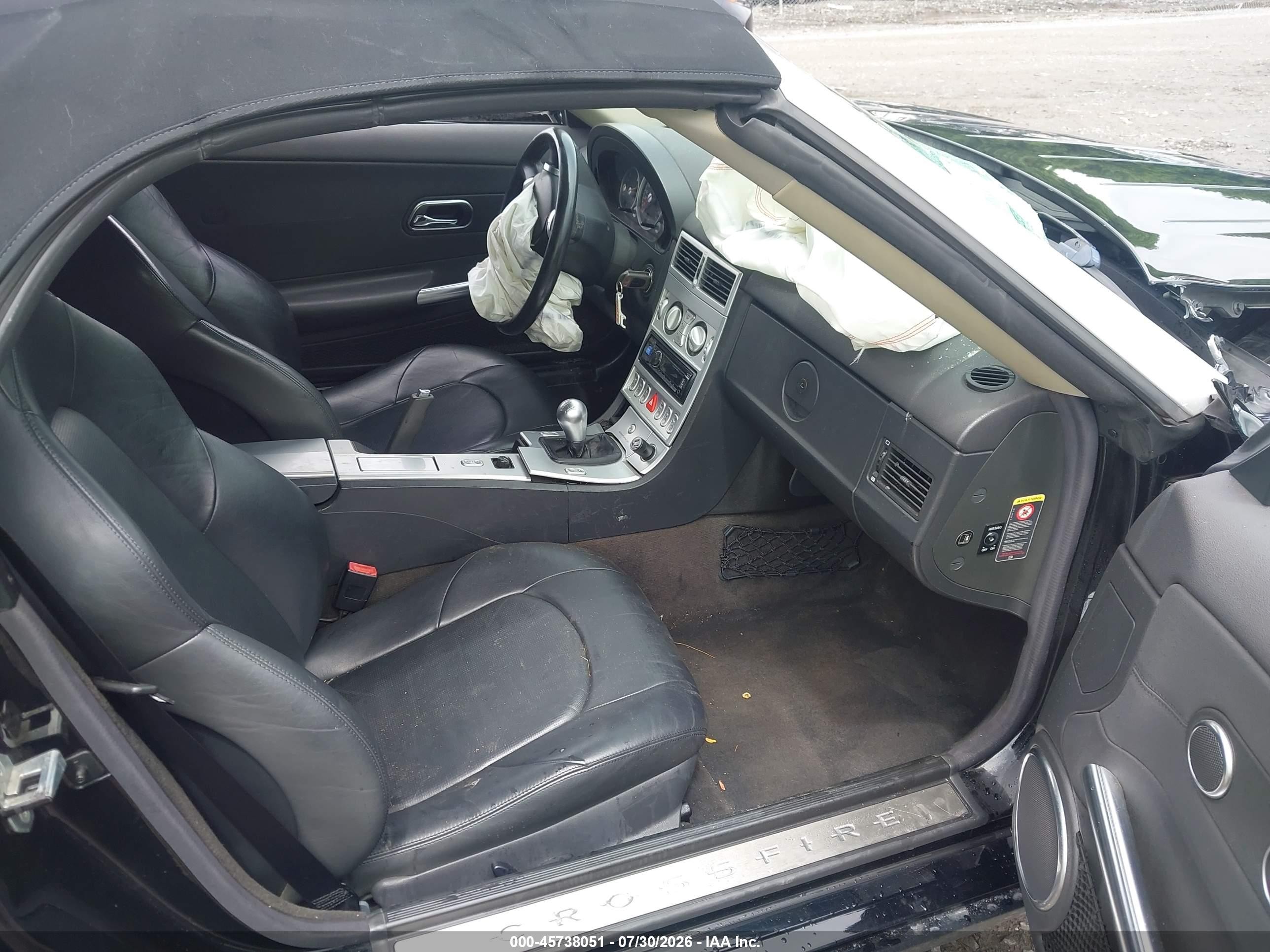 2005 Chrysler Crossfire Limited Black vin: 1C3AN65L35X032326